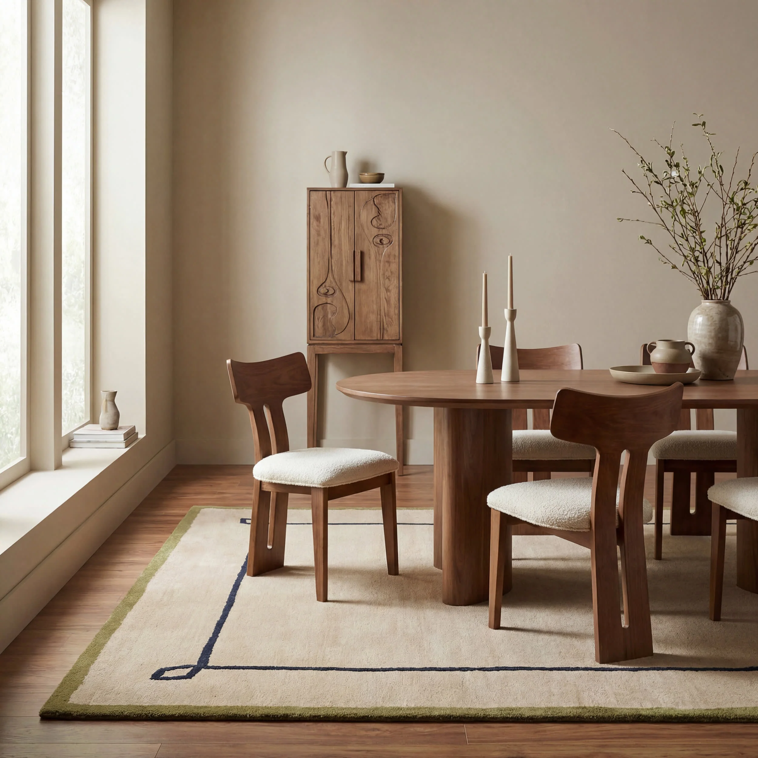 Serge Bordered Wool Rug by Nate Berkus | Tan - Image 7
