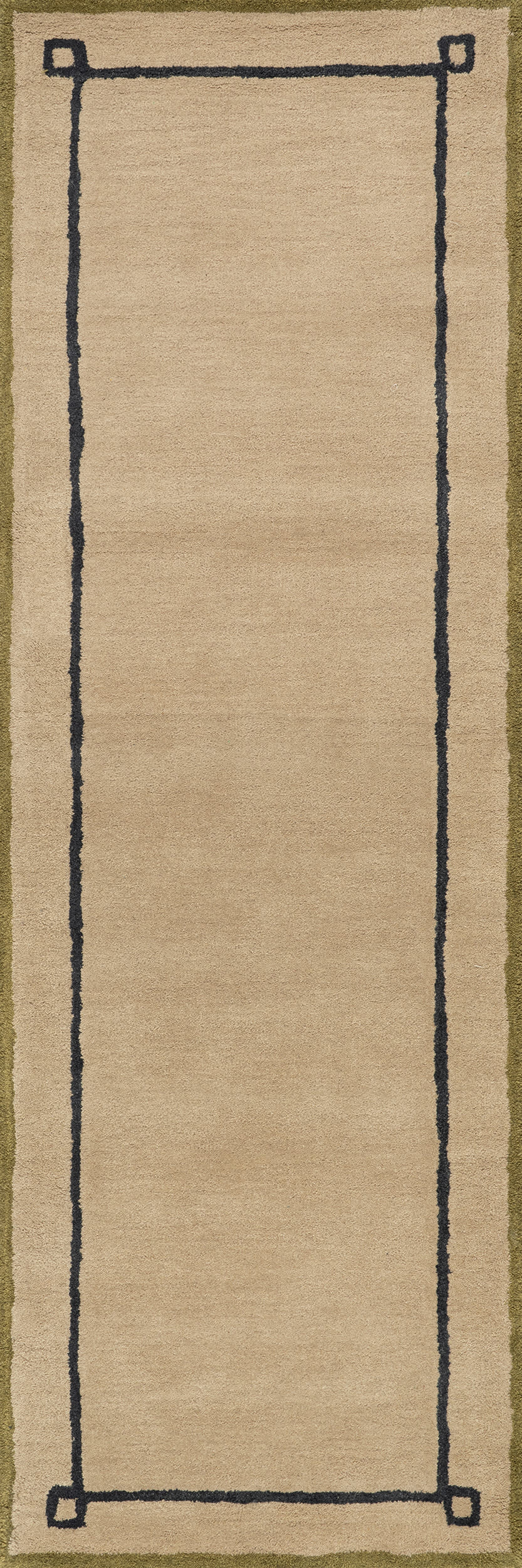 Serge Bordered Wool Rug by Nate Berkus | Tan