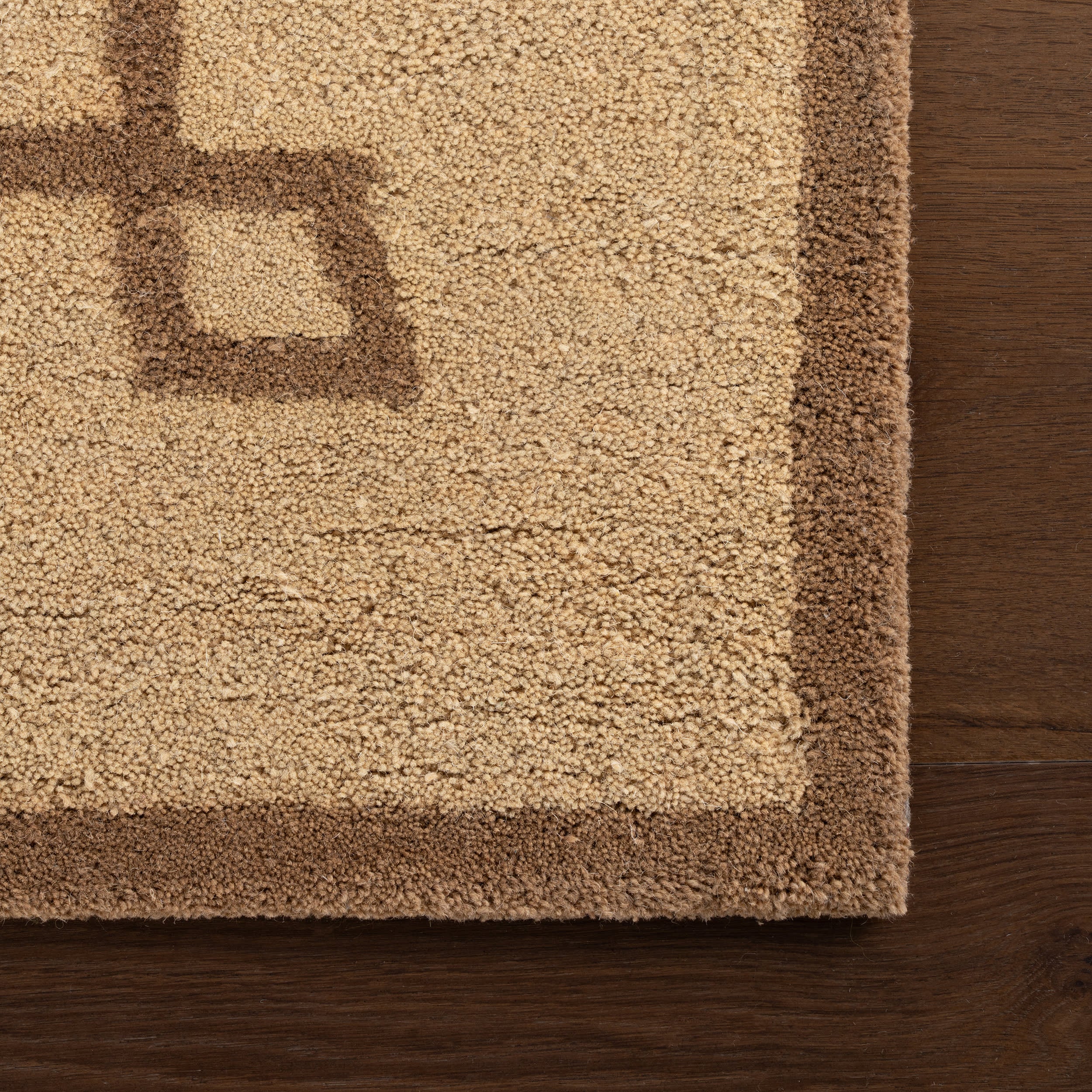 Serge Bordered Wool Rug by Nate Berkus | Brown - Image 3