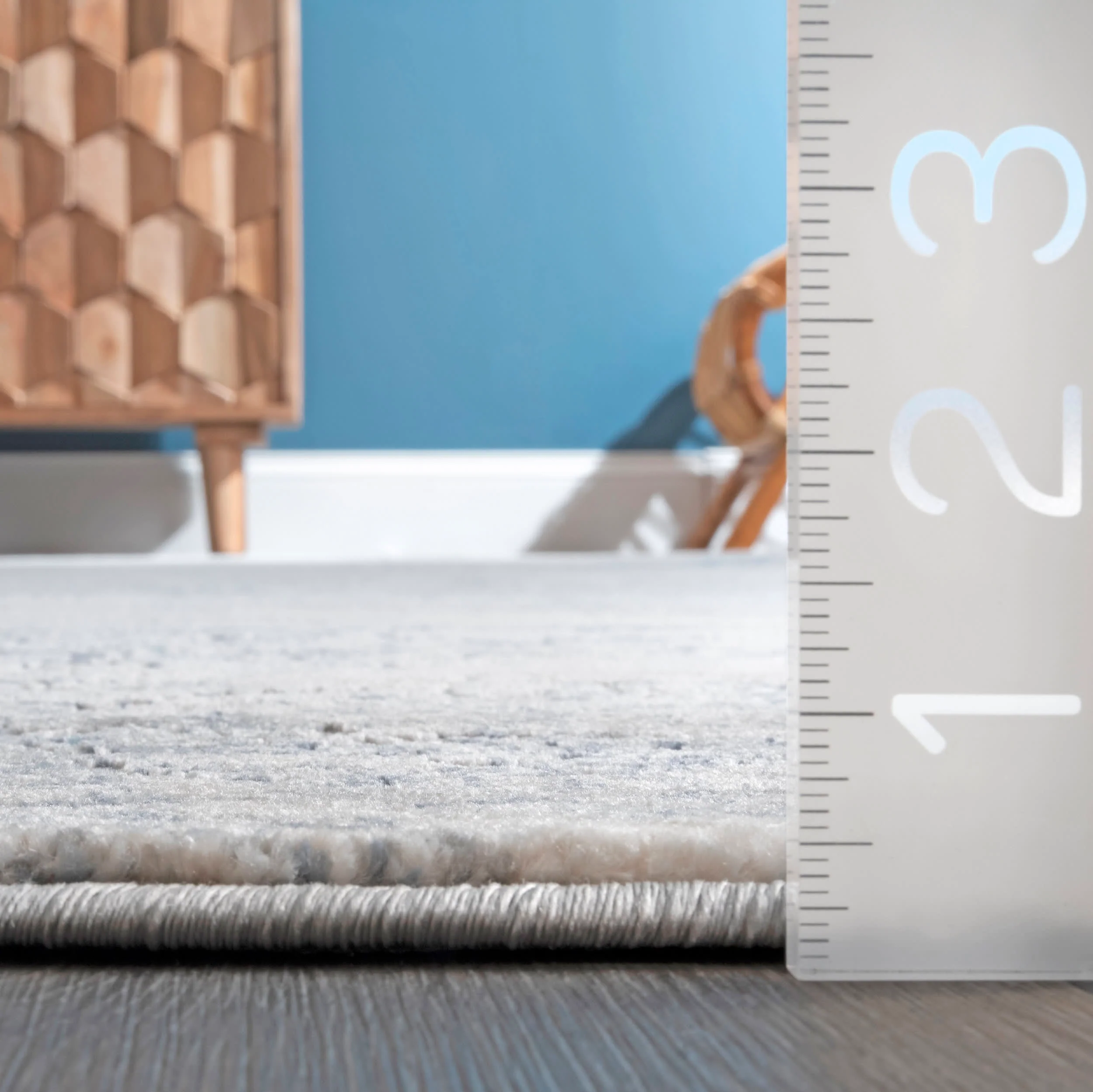 Shaded Abstract Rug | Silver - Image 5