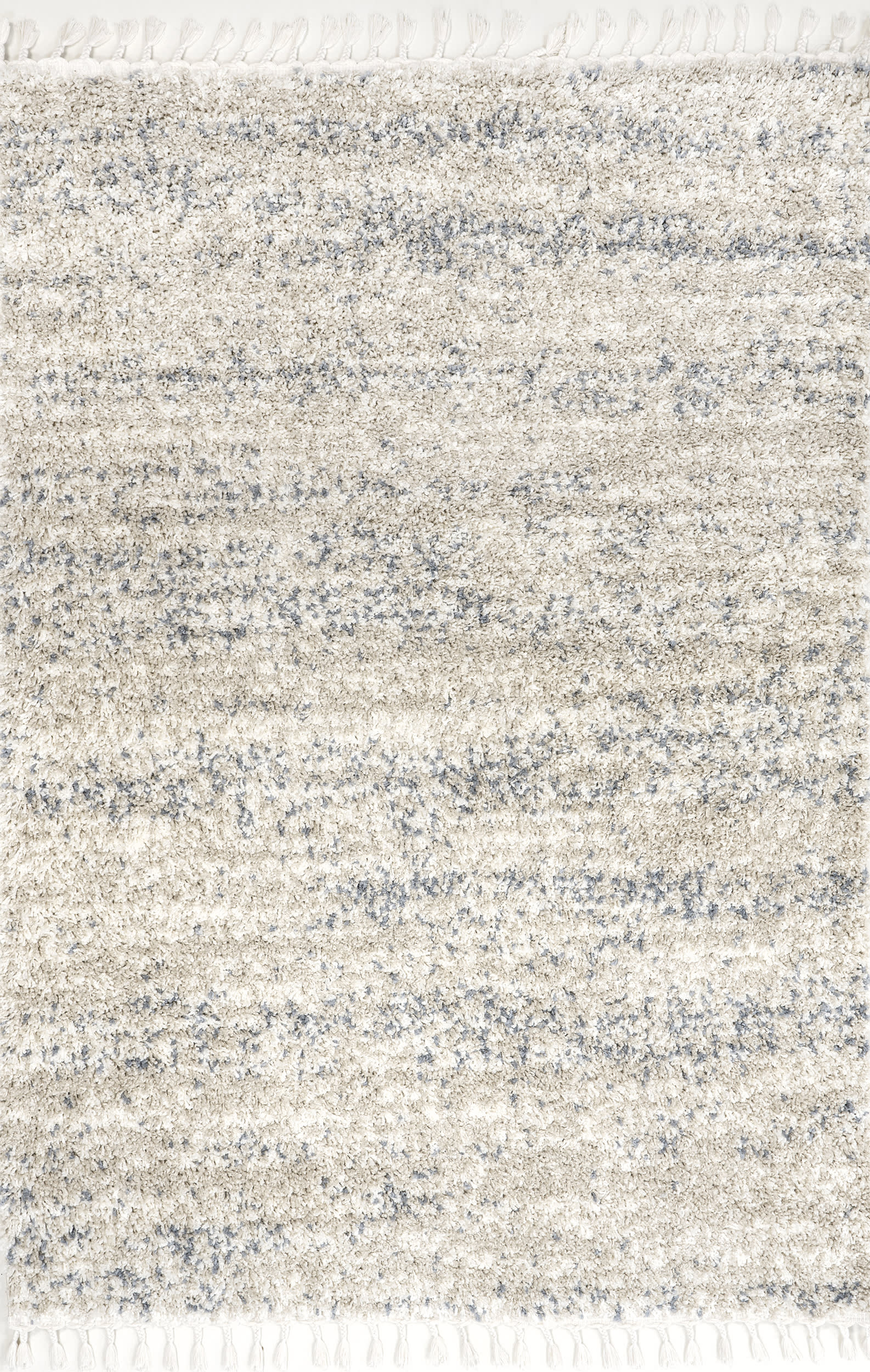 Shaded Shag With Tassels Rug | Beige