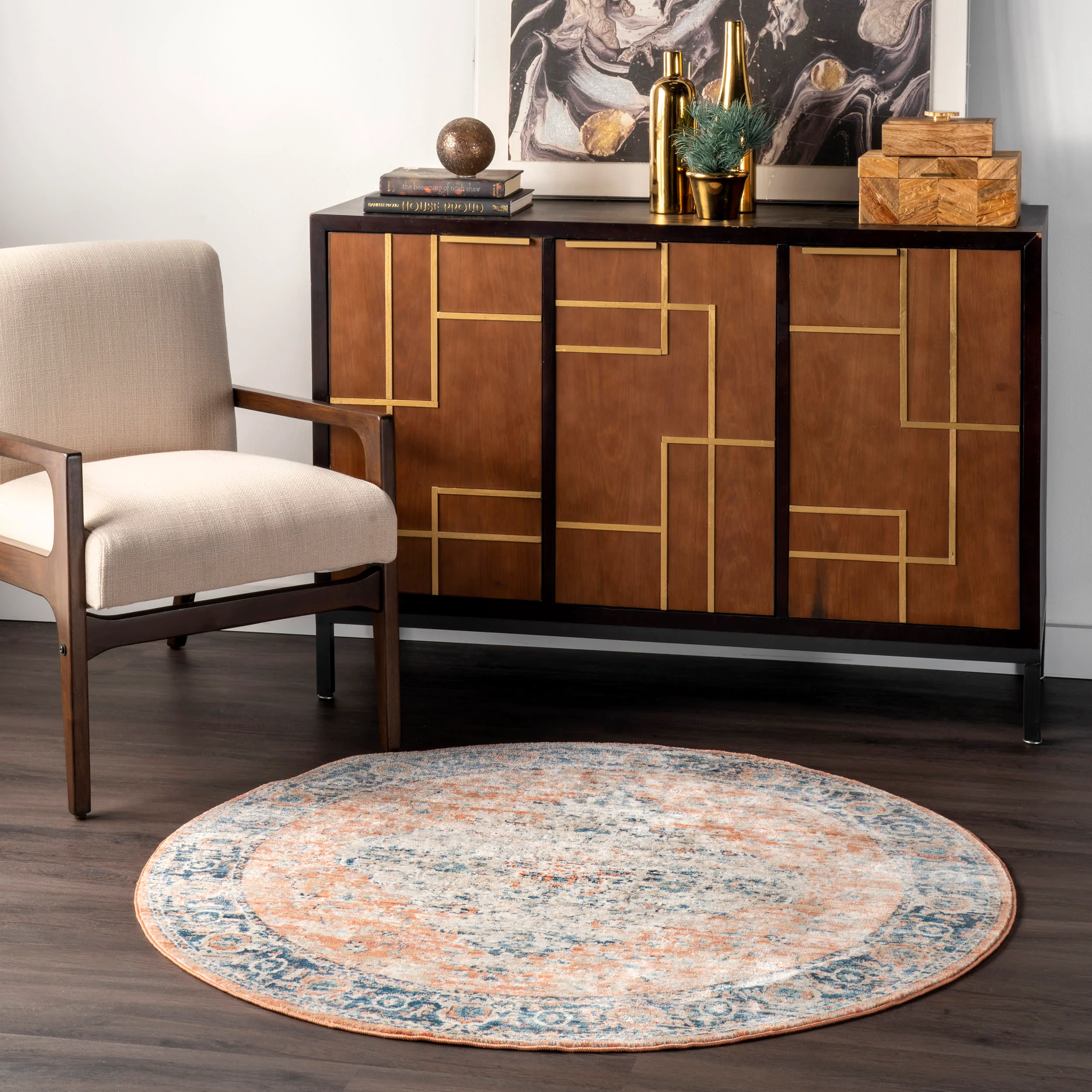 Shaded Snowflakes Rug | Beige - Image 2