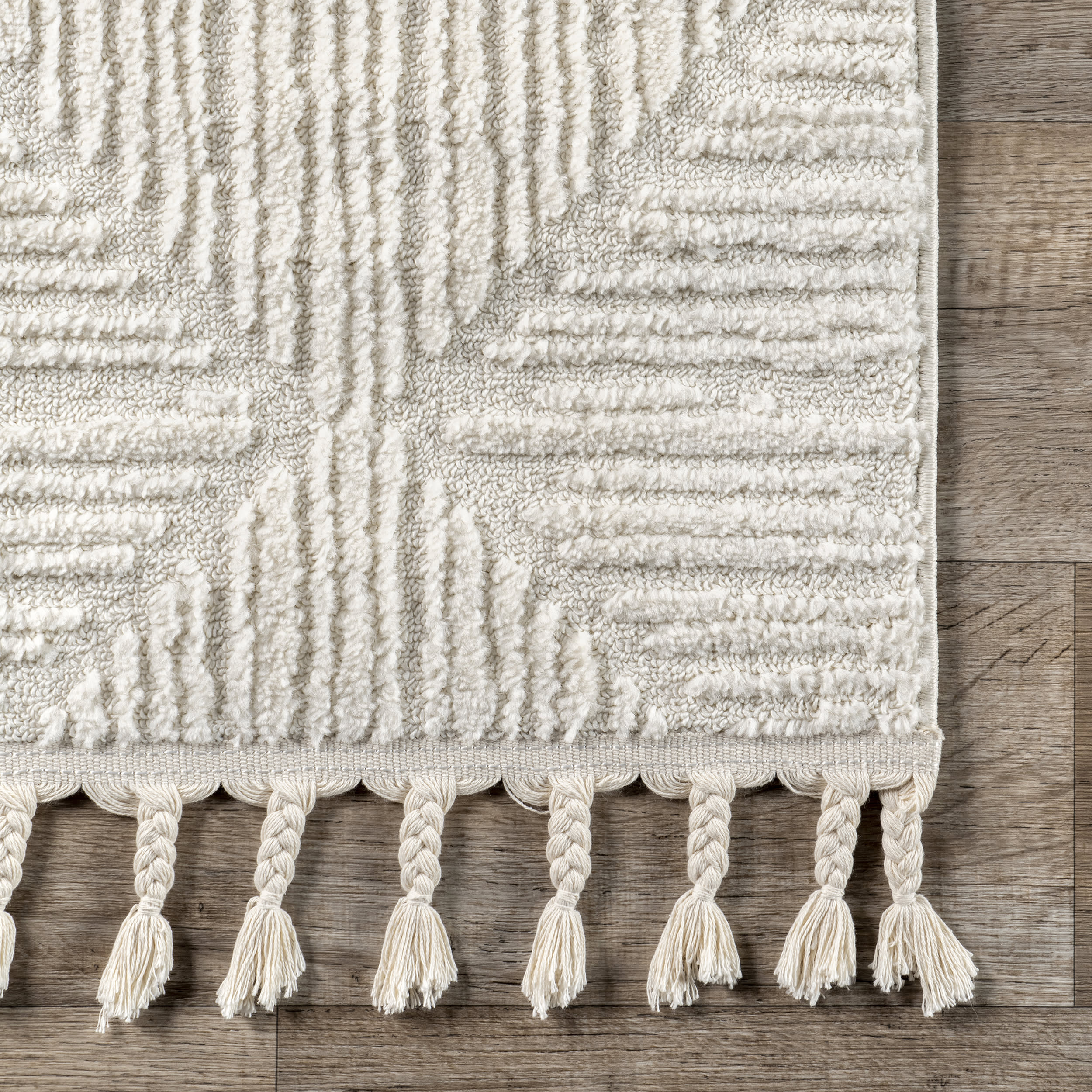 Shafali Tiled Trellis Rug | Cream - Image 3
