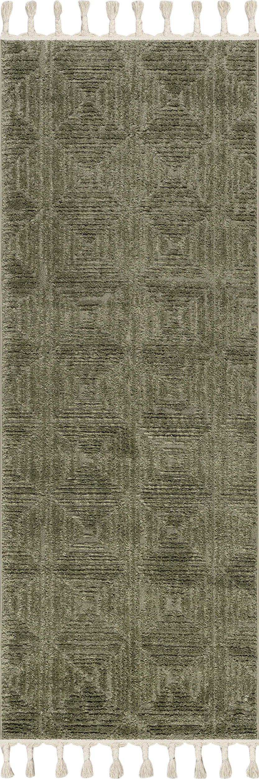Shafali Tiled Trellis Rug | Green