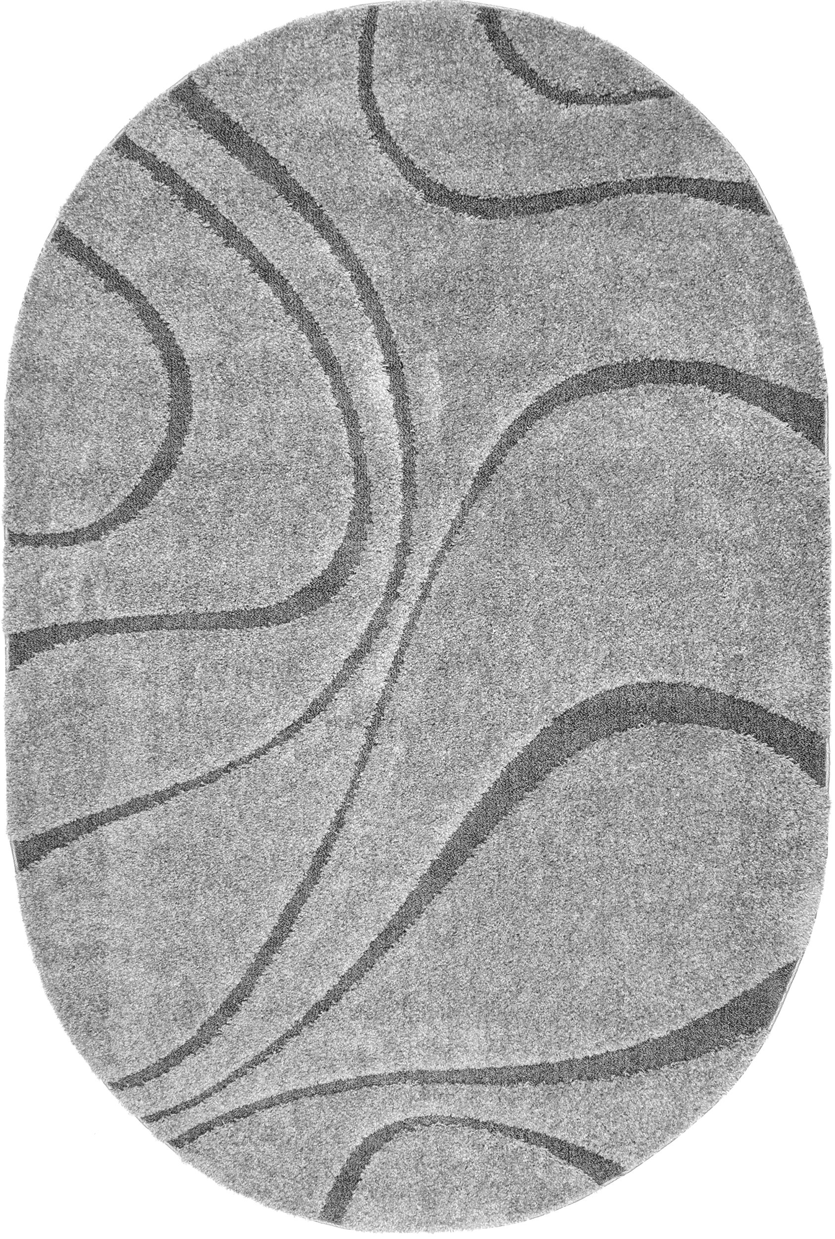 Shaggy Curves Rug | Dark Grey