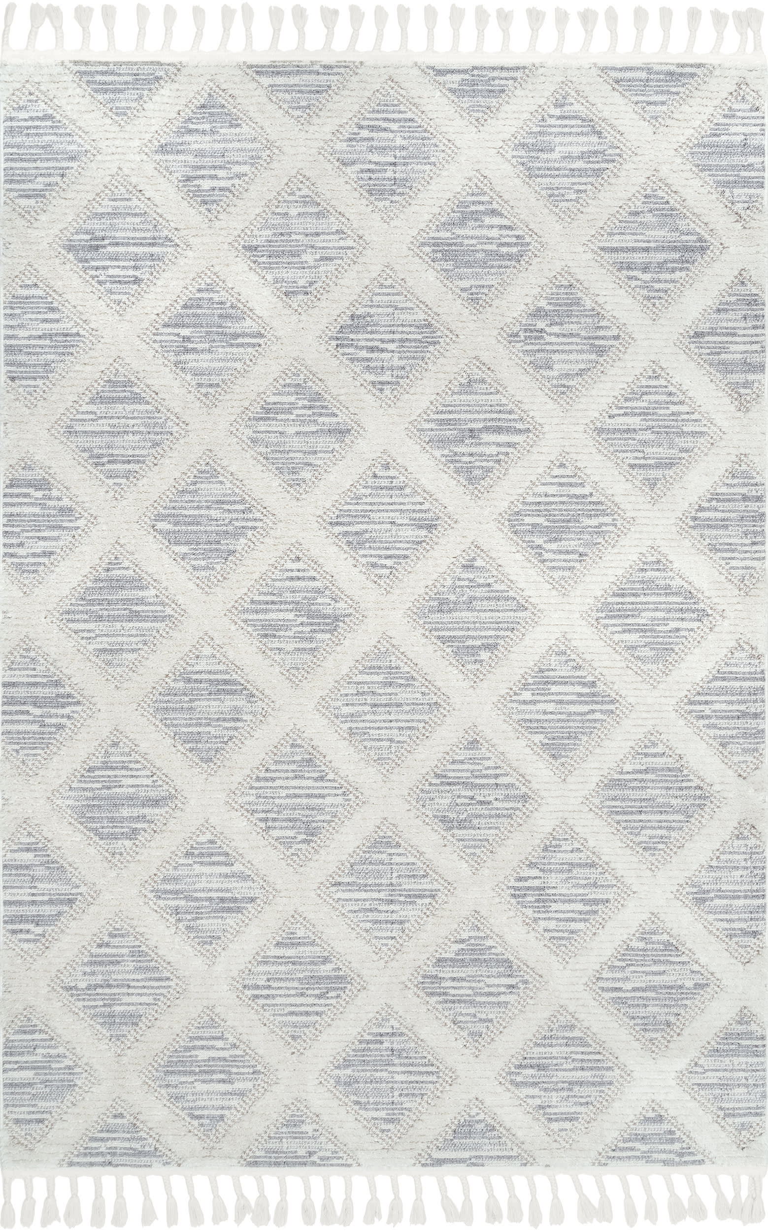 Shaggy Trellis Rug | Cream