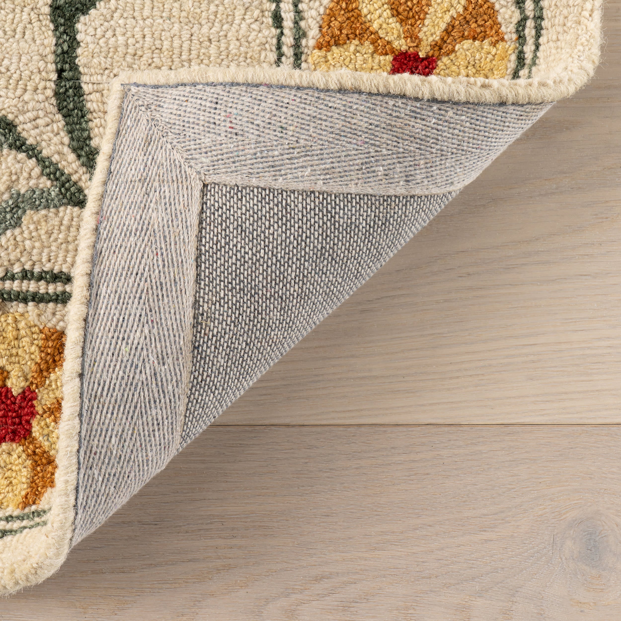 Shangrila Folk Floral Wool Rug | Multicolor - Image 7