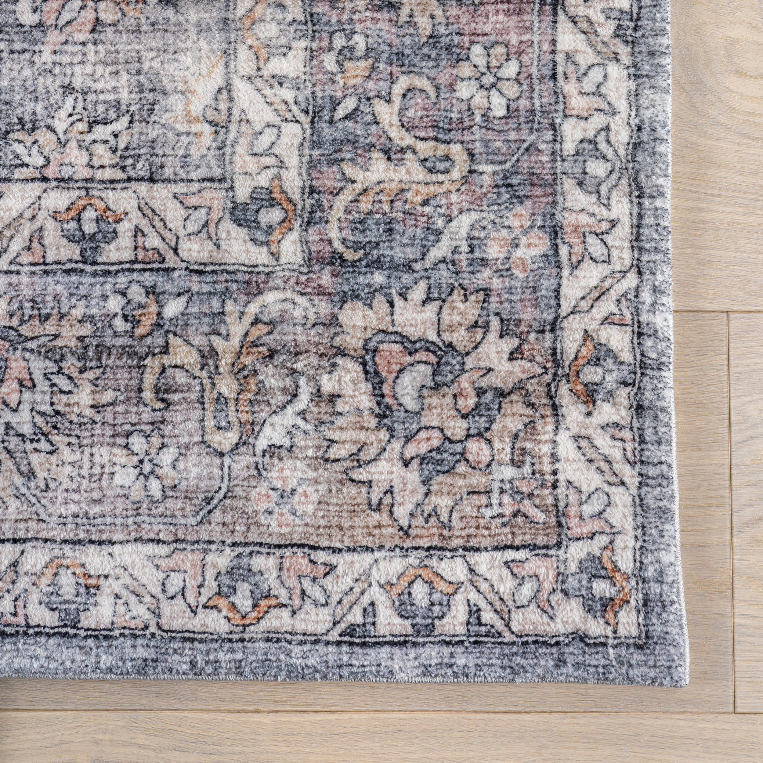 Shea Medallion Washable Rug | Brown - Image 4