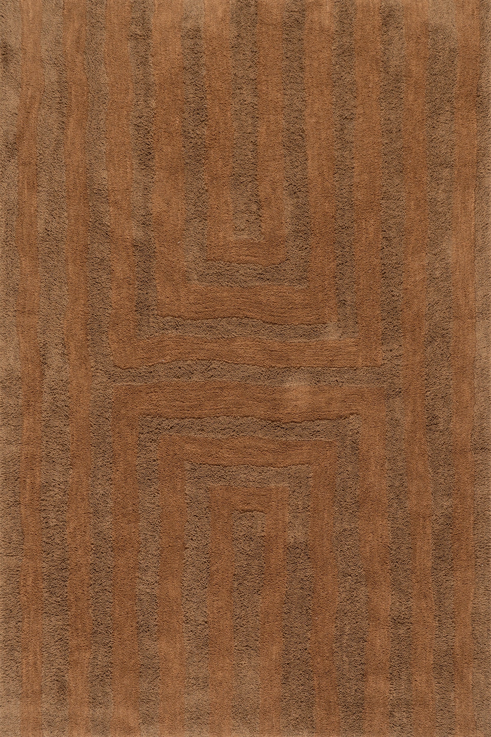 Shevina Handmade Washable Wool Rug | Brown