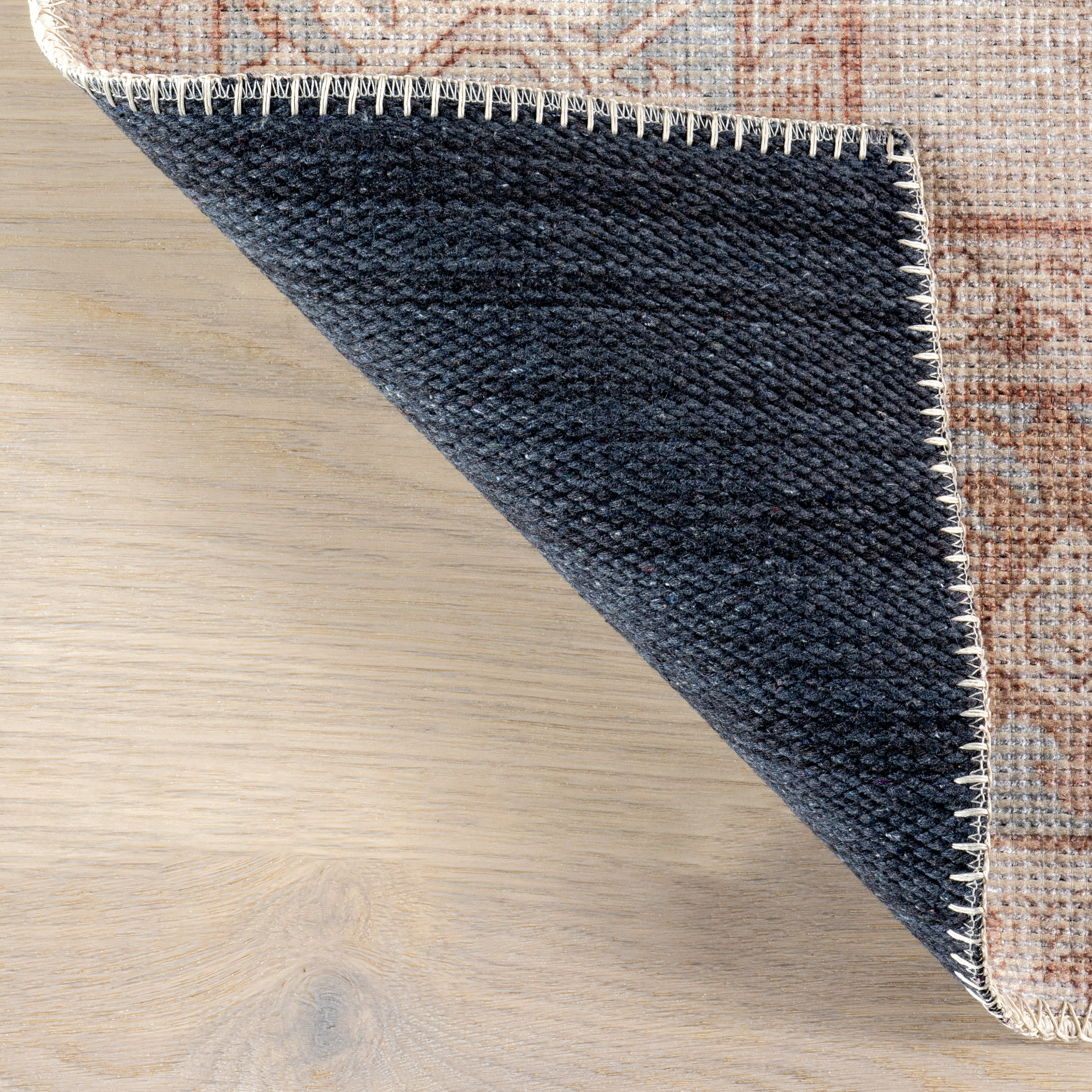 Shivani Medallion Washable Rug | Light Brown - Image 7
