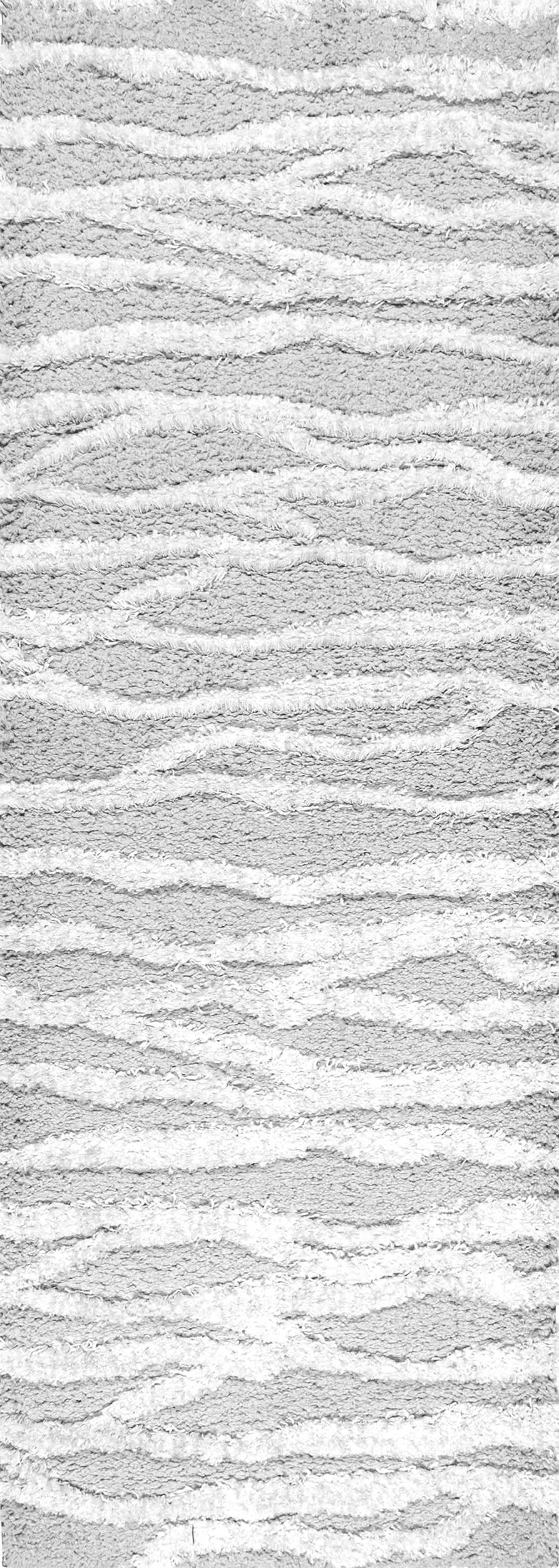 Sienna Zebra High-Low Rug | Light Grey