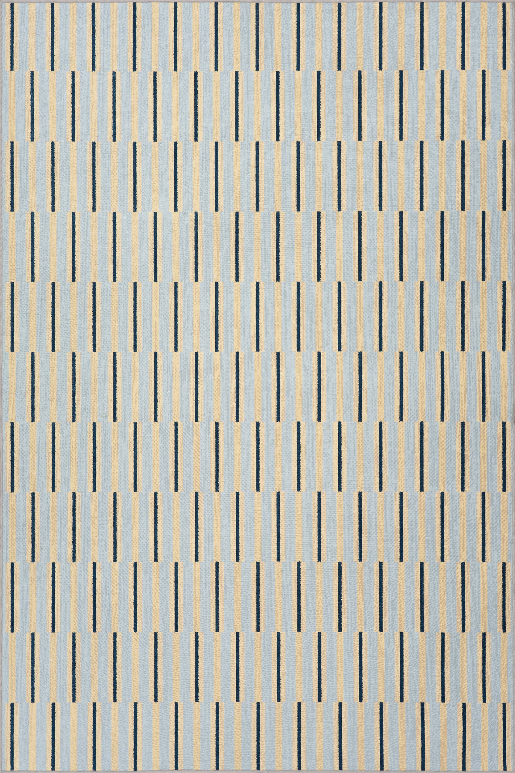 Signal Stripe Mid-Century Washable Rug by Society6 | Light Blue