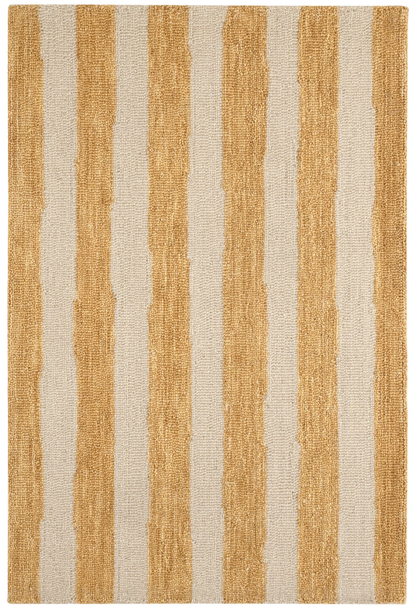 Silas Stripe Hand Micro Hooked Wool Rug | Gold