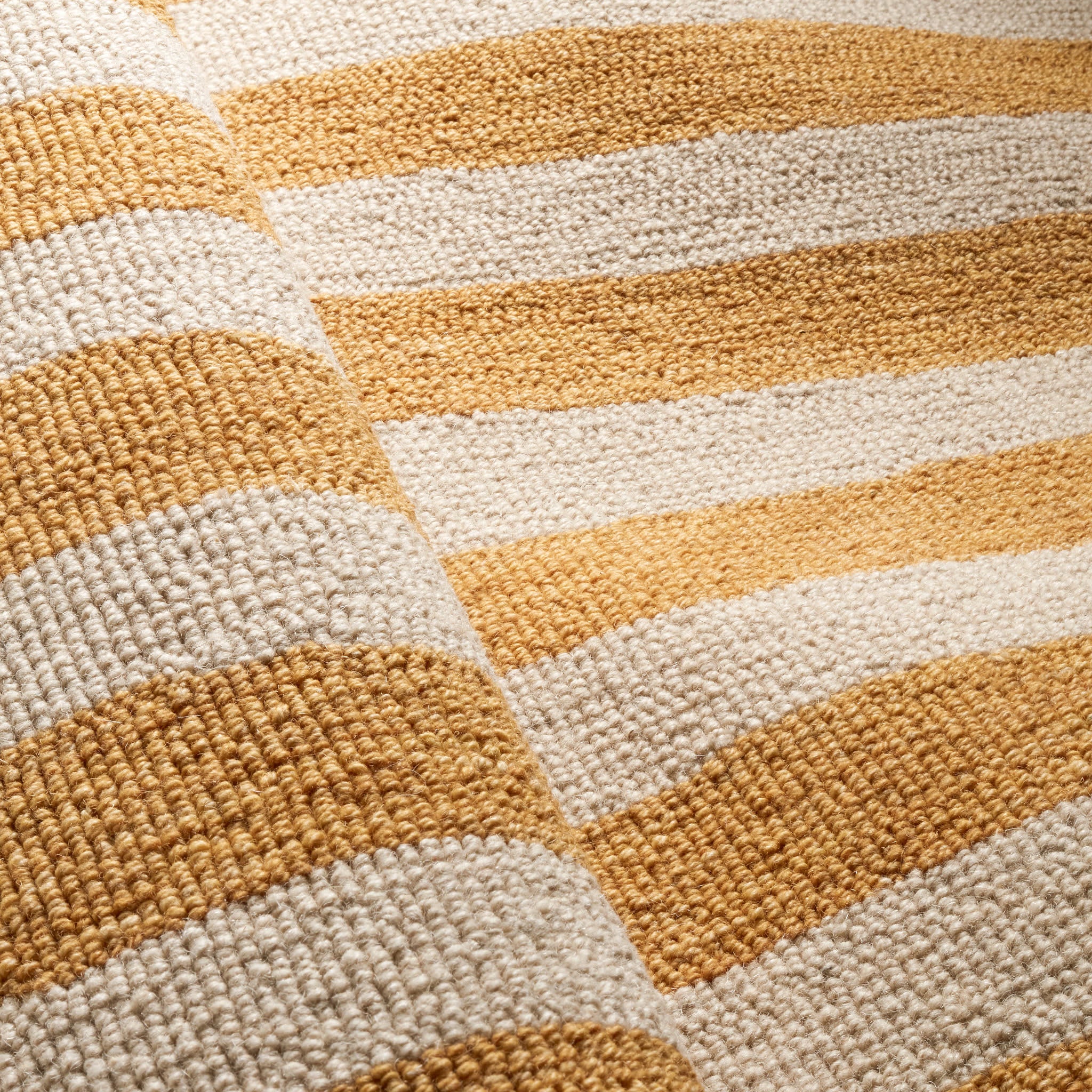 Silas Stripe Hand Micro Hooked Wool Rug | Gold - Image 5