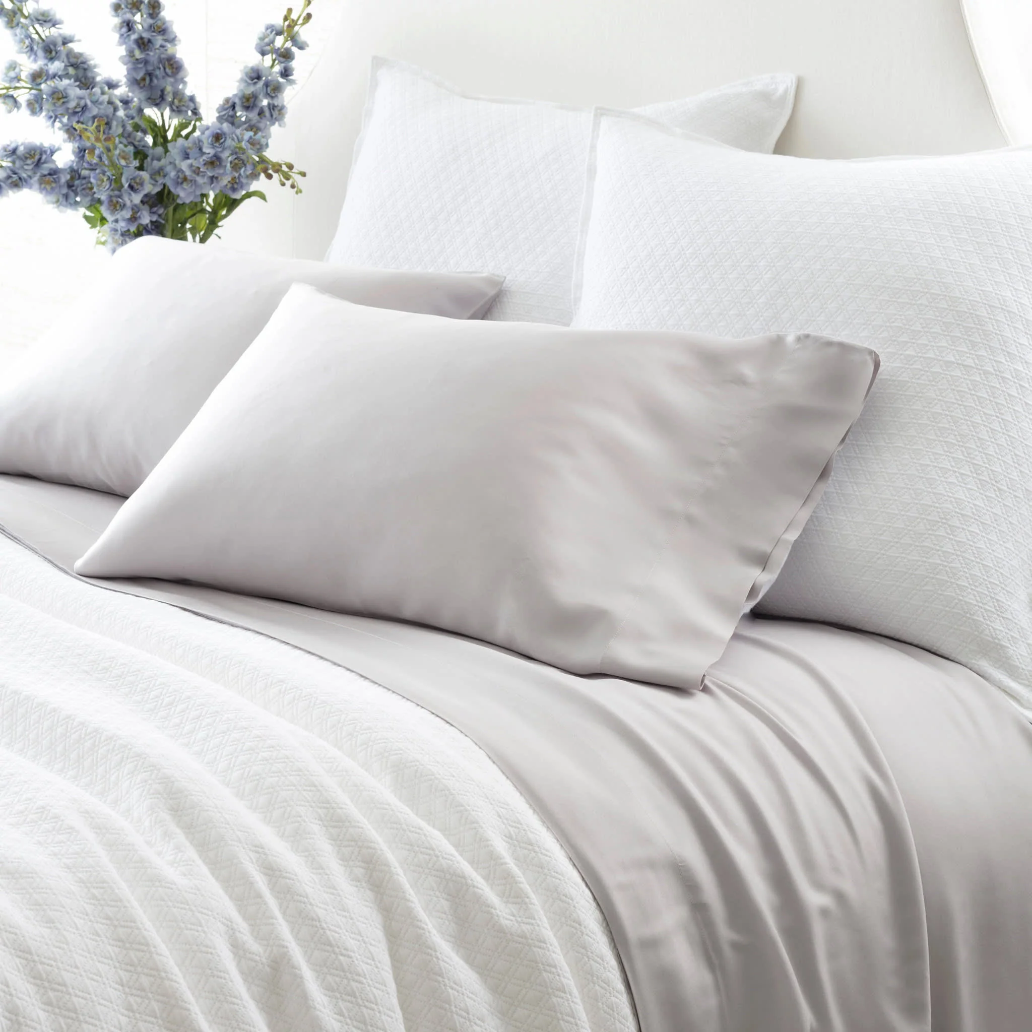 Silken Solid Sheet Set | Grey