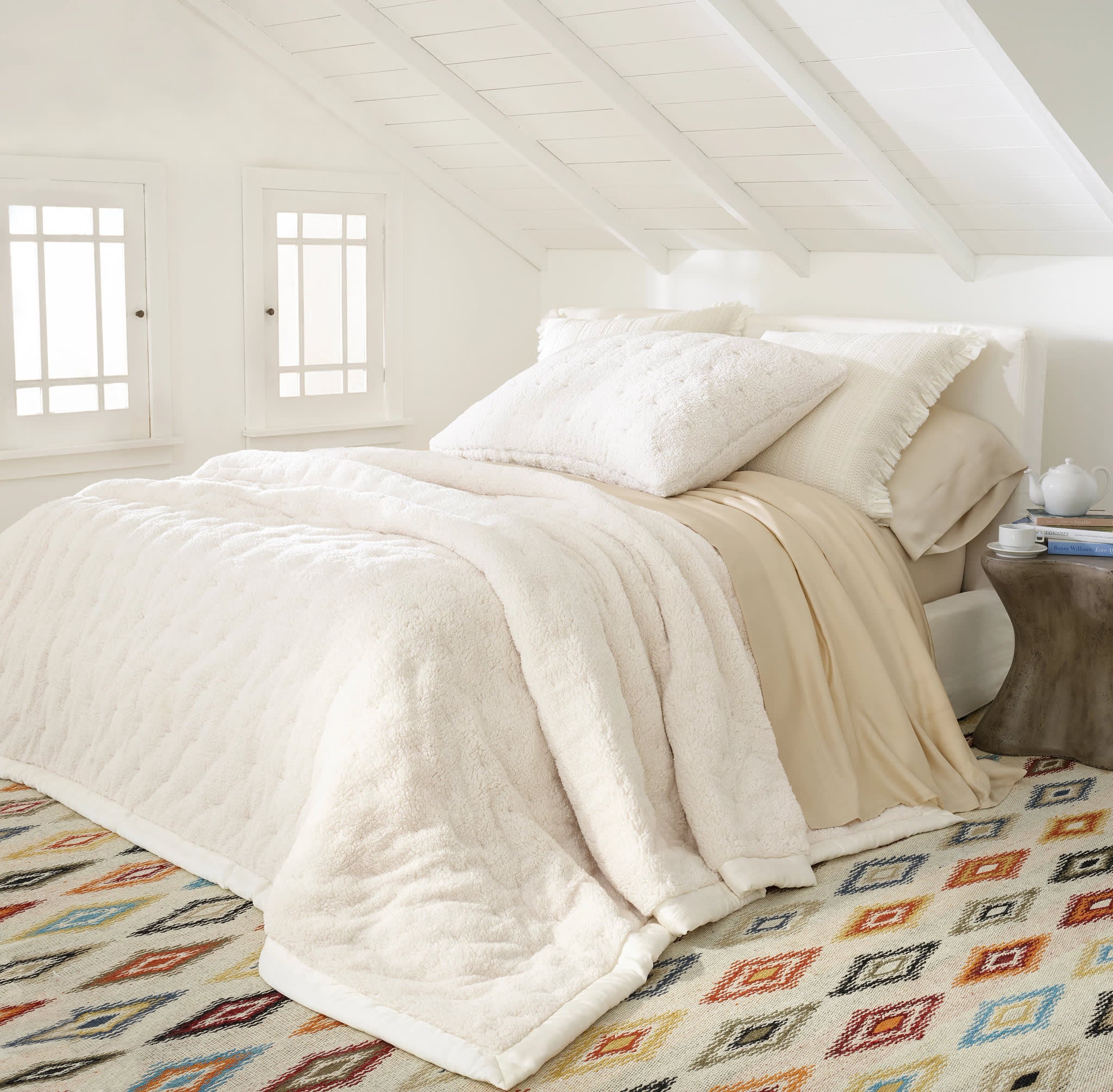 Marshmallow Fleece Puff Sham | Ivory - Image 3