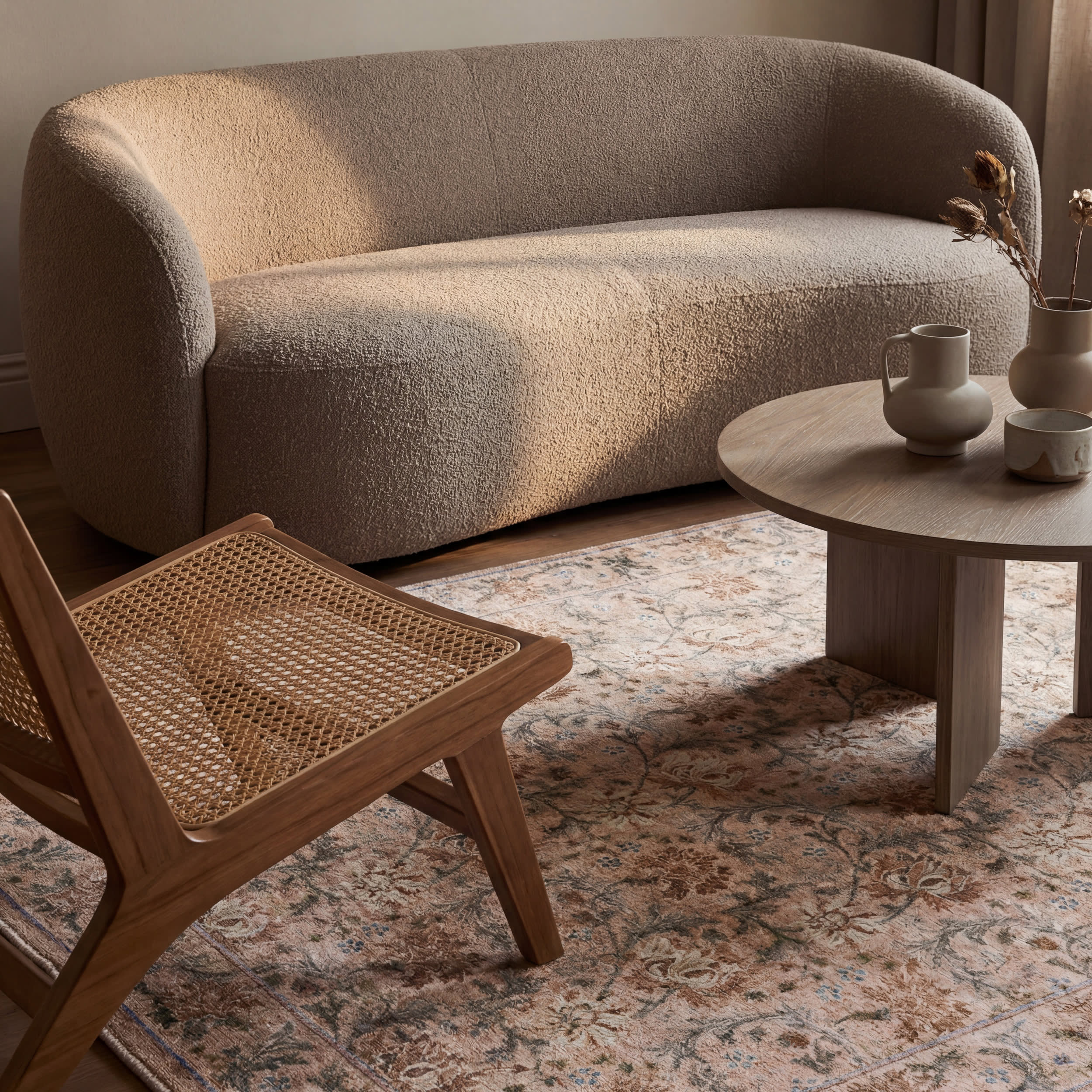 Sinikse Floral and Paisley Washable Rug | Peach - Image 5