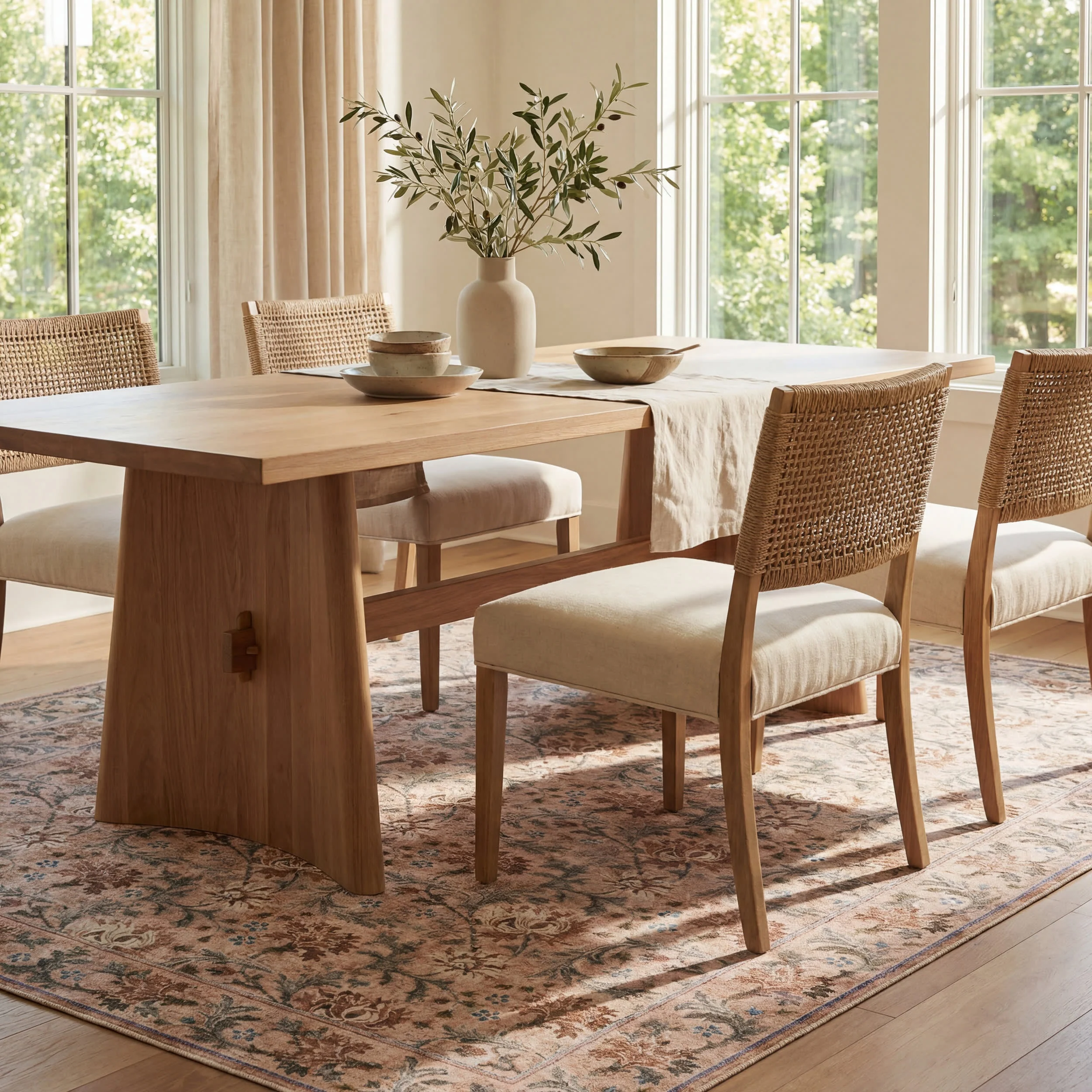 Sinikse Floral and Paisley Washable Rug | Peach - Image 7