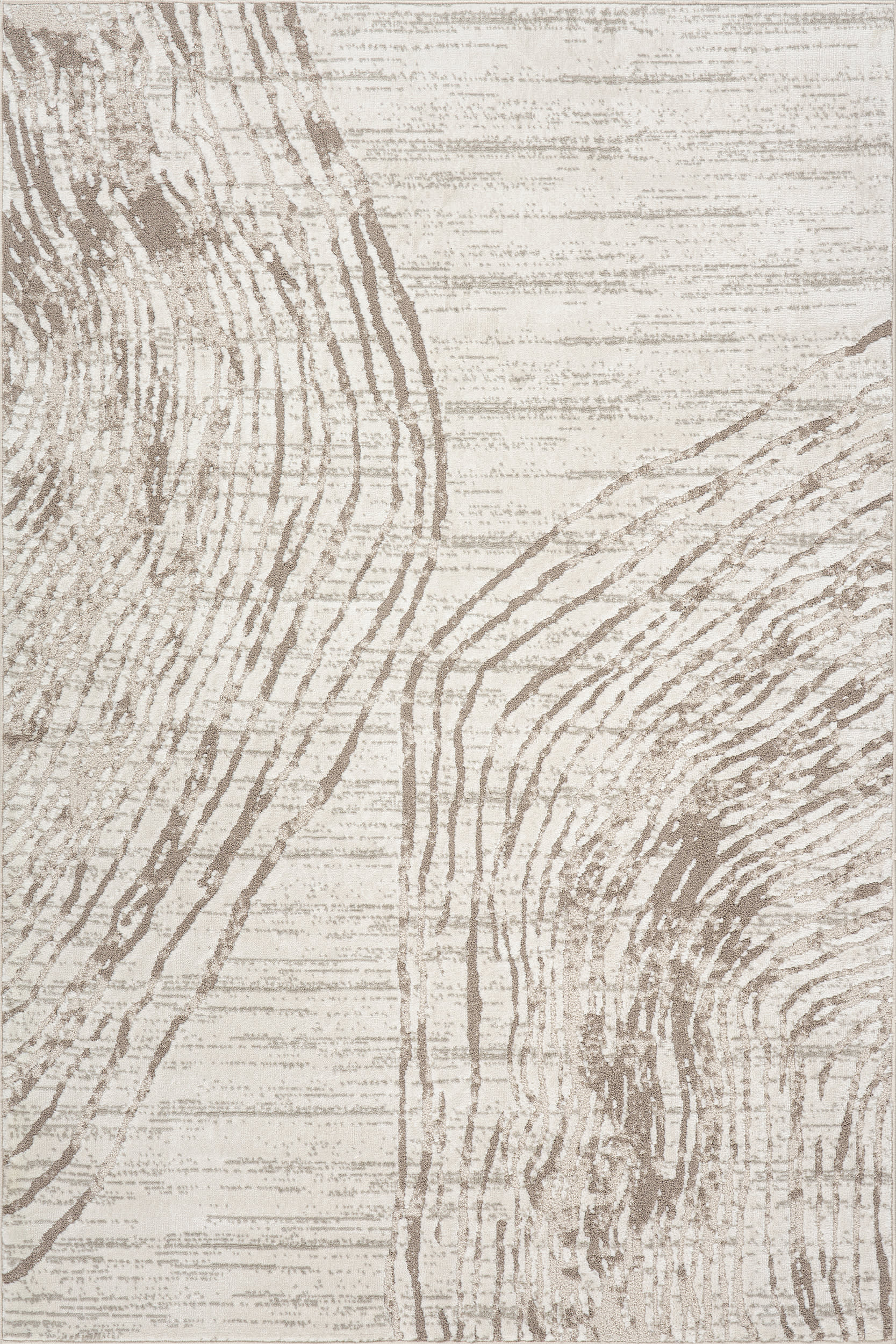 Siroc Modern Abstract Rug | Ivory