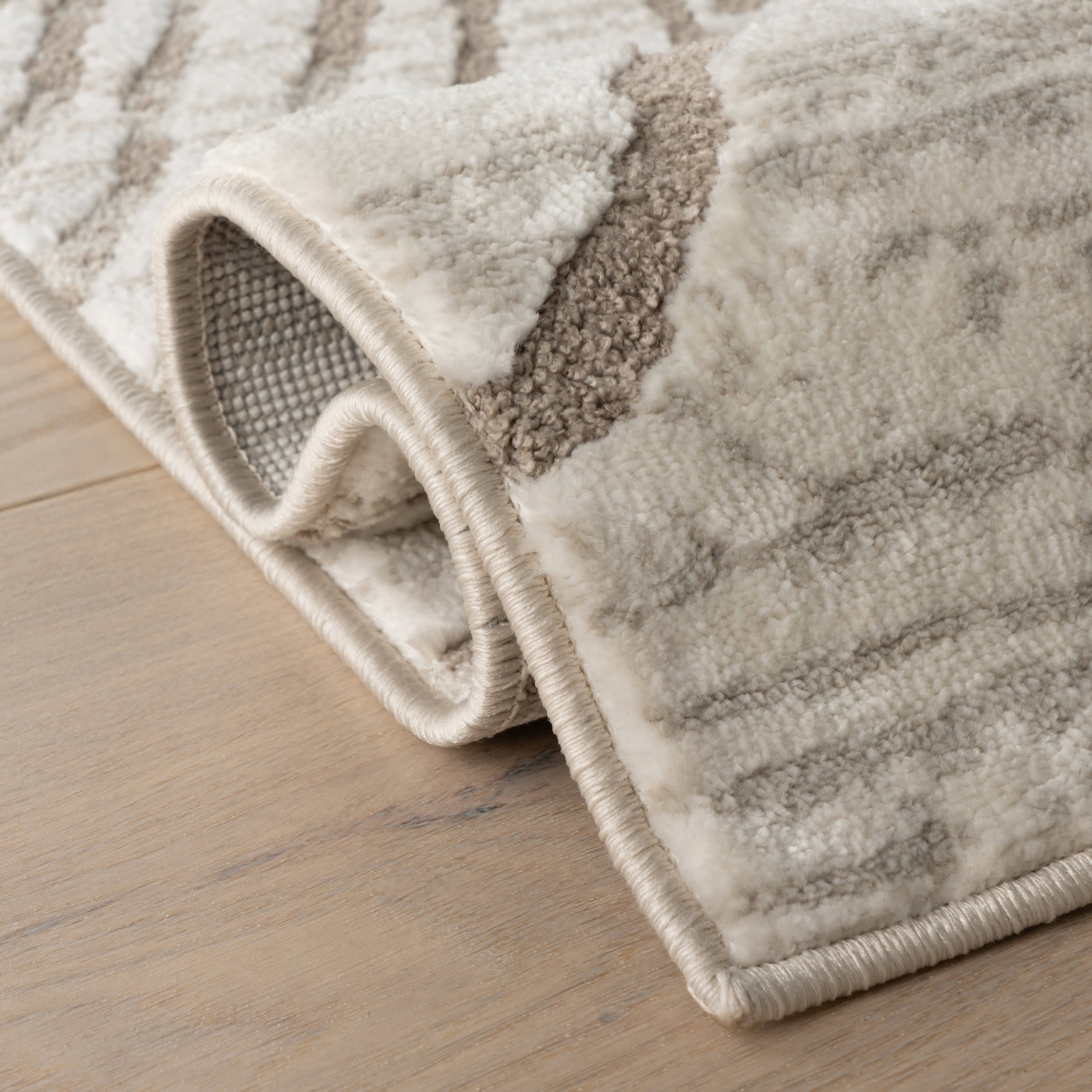 Siroc Modern Abstract Rug | Ivory - Image 11
