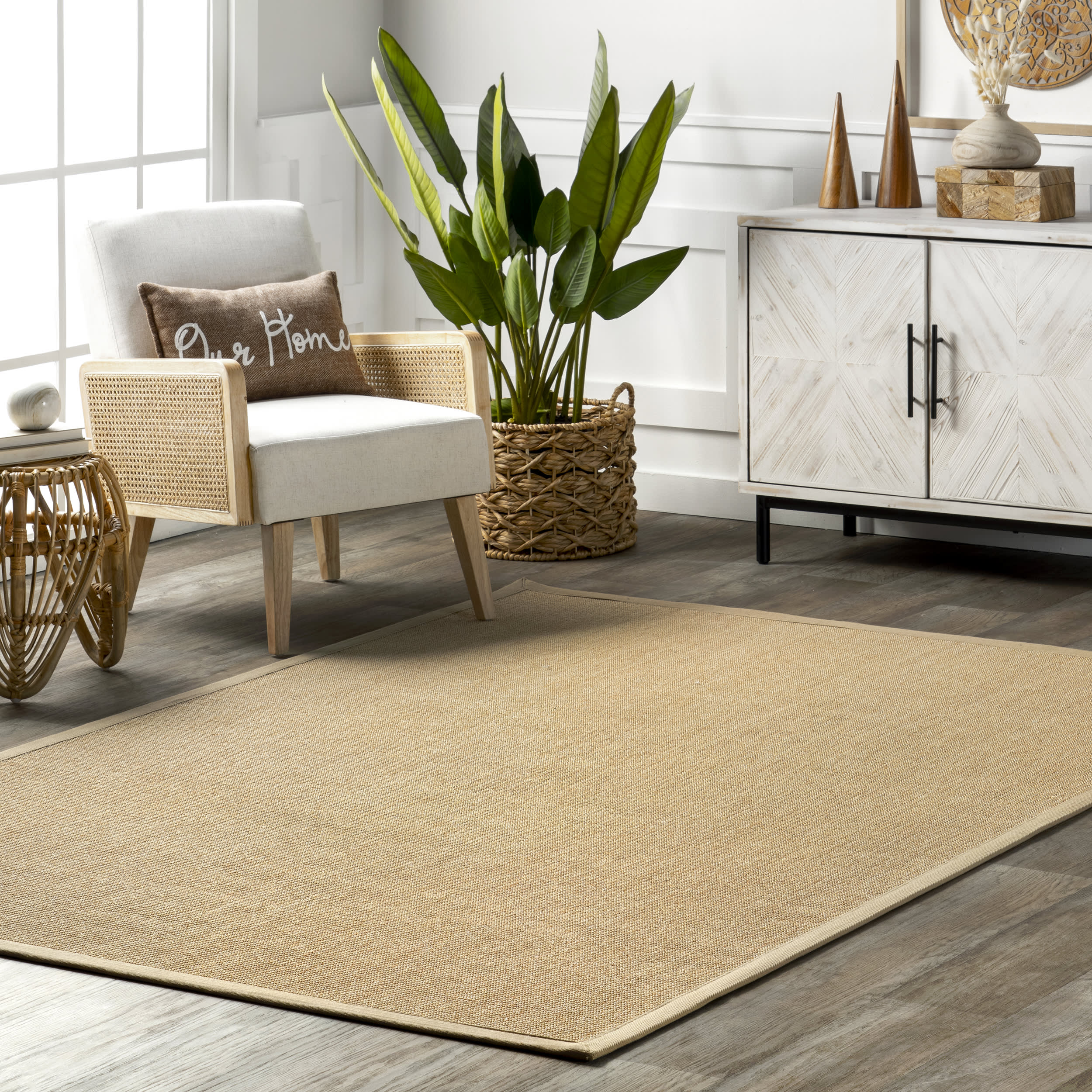 Sisal Border Rug | Beige - Image 2