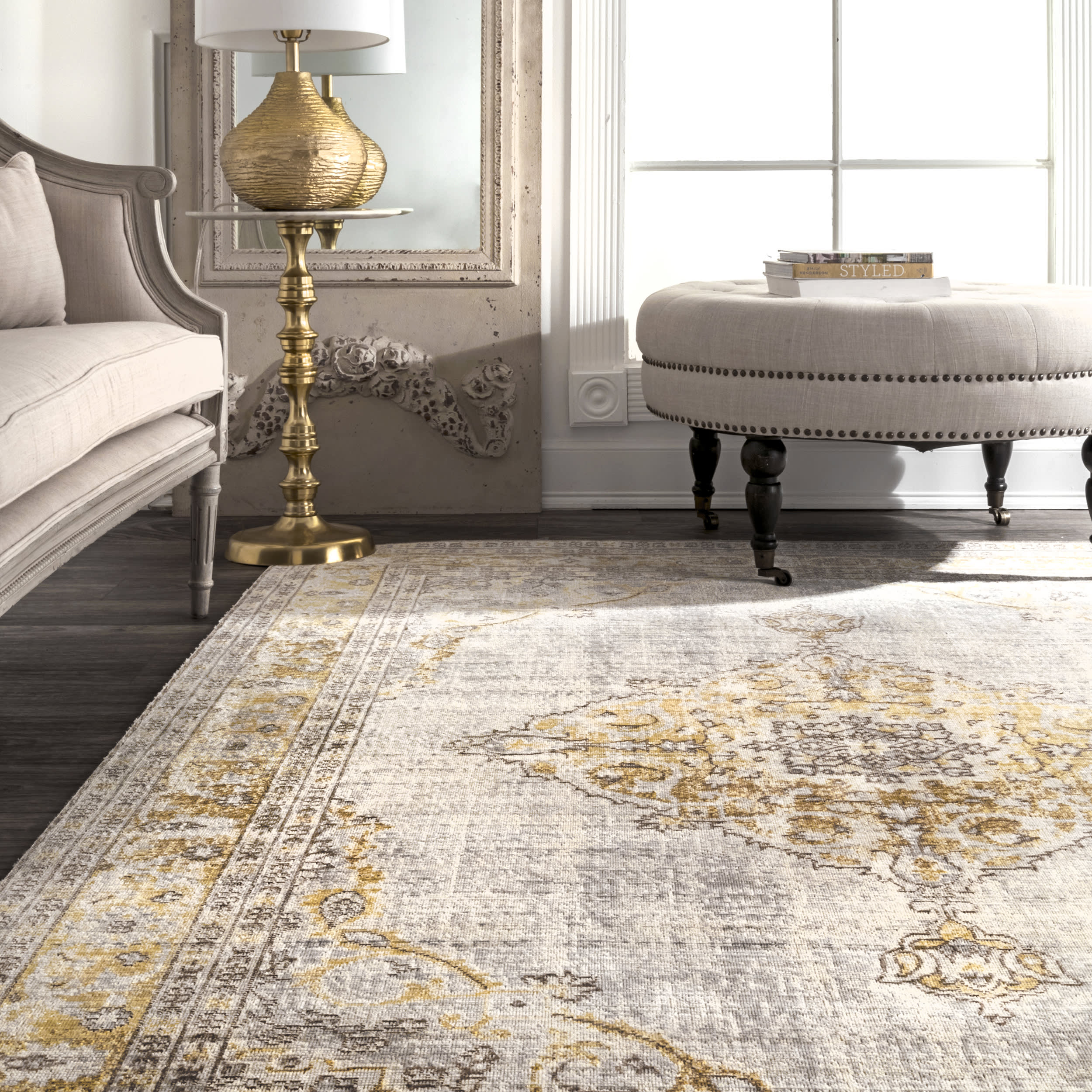 Sithen Flatweave Rug | Light Grey - Image 4