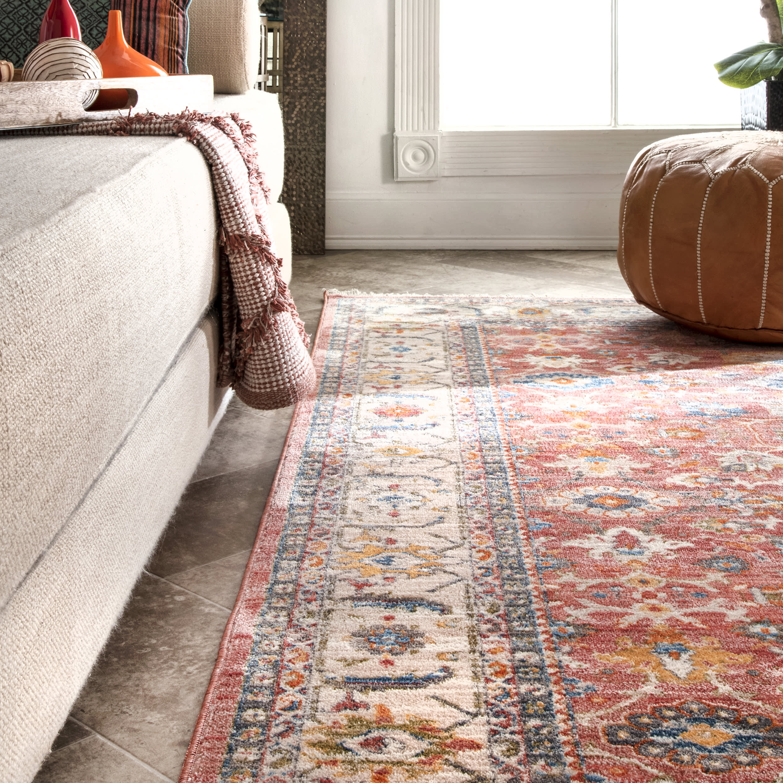 Sivas Fringe Rug | Red - Image 4
