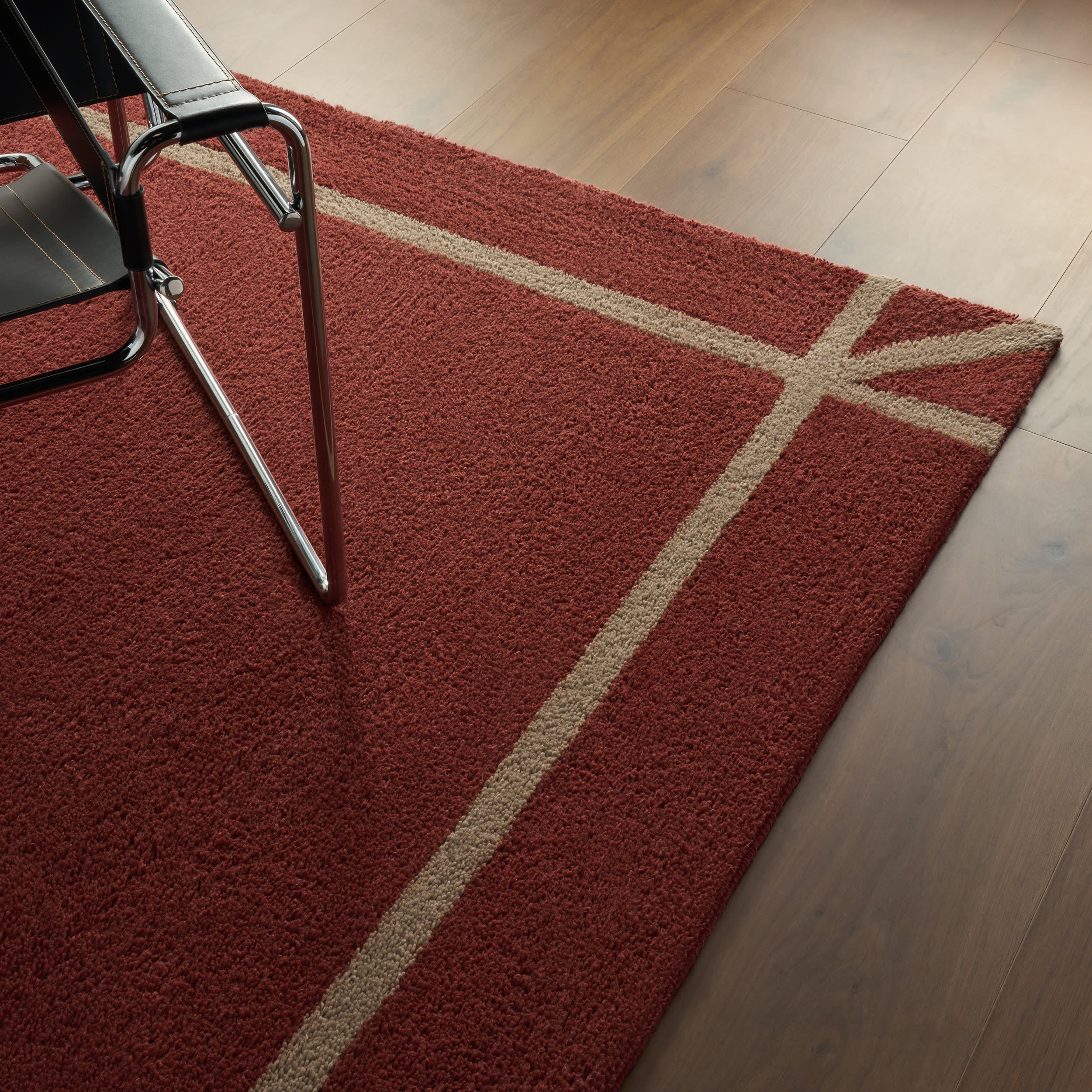 Sivra Bordered Rug | Maroon - Image 6