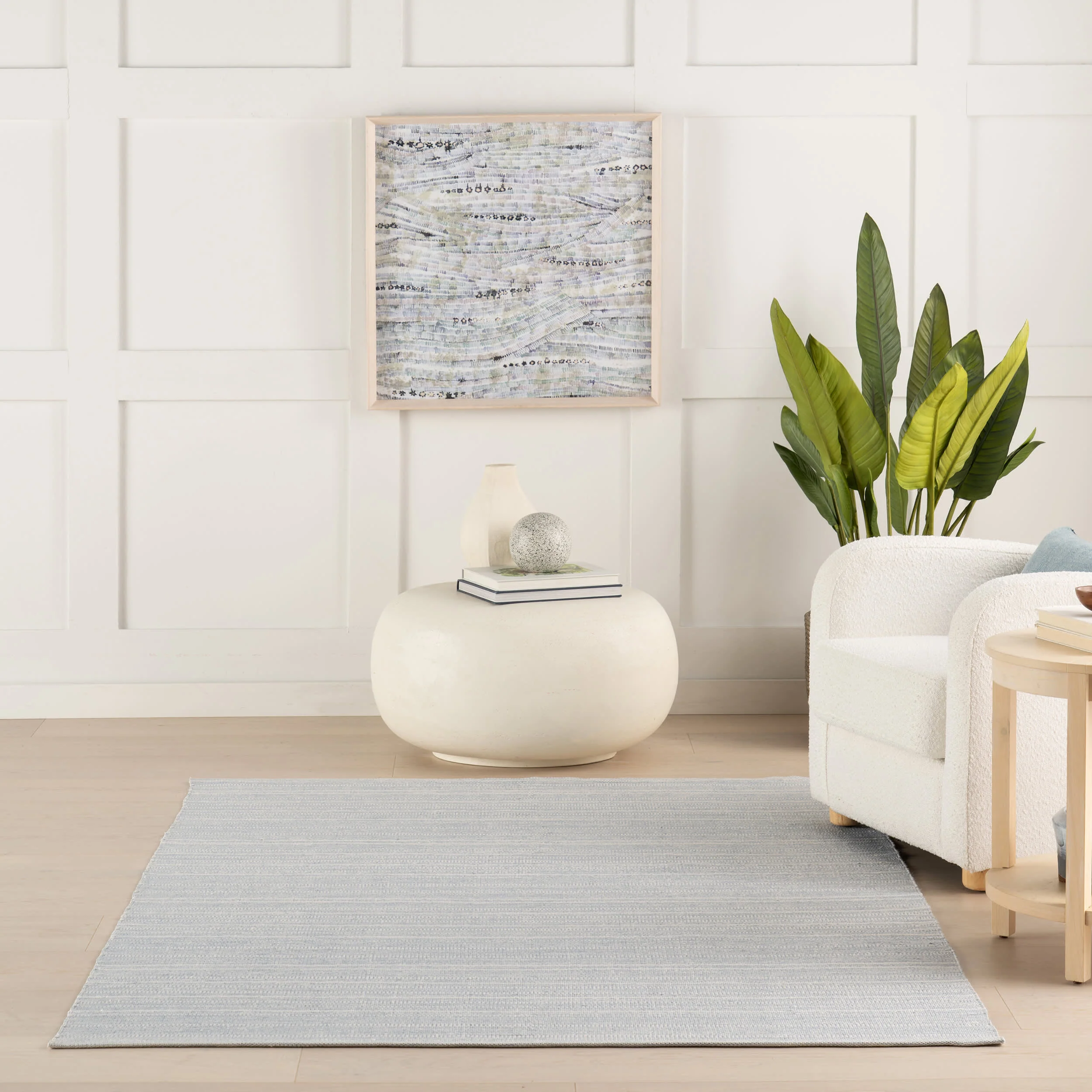 Skipper Stripe Handwoven Indoor/Outdoor Rug | Swedish Blue - Image 4