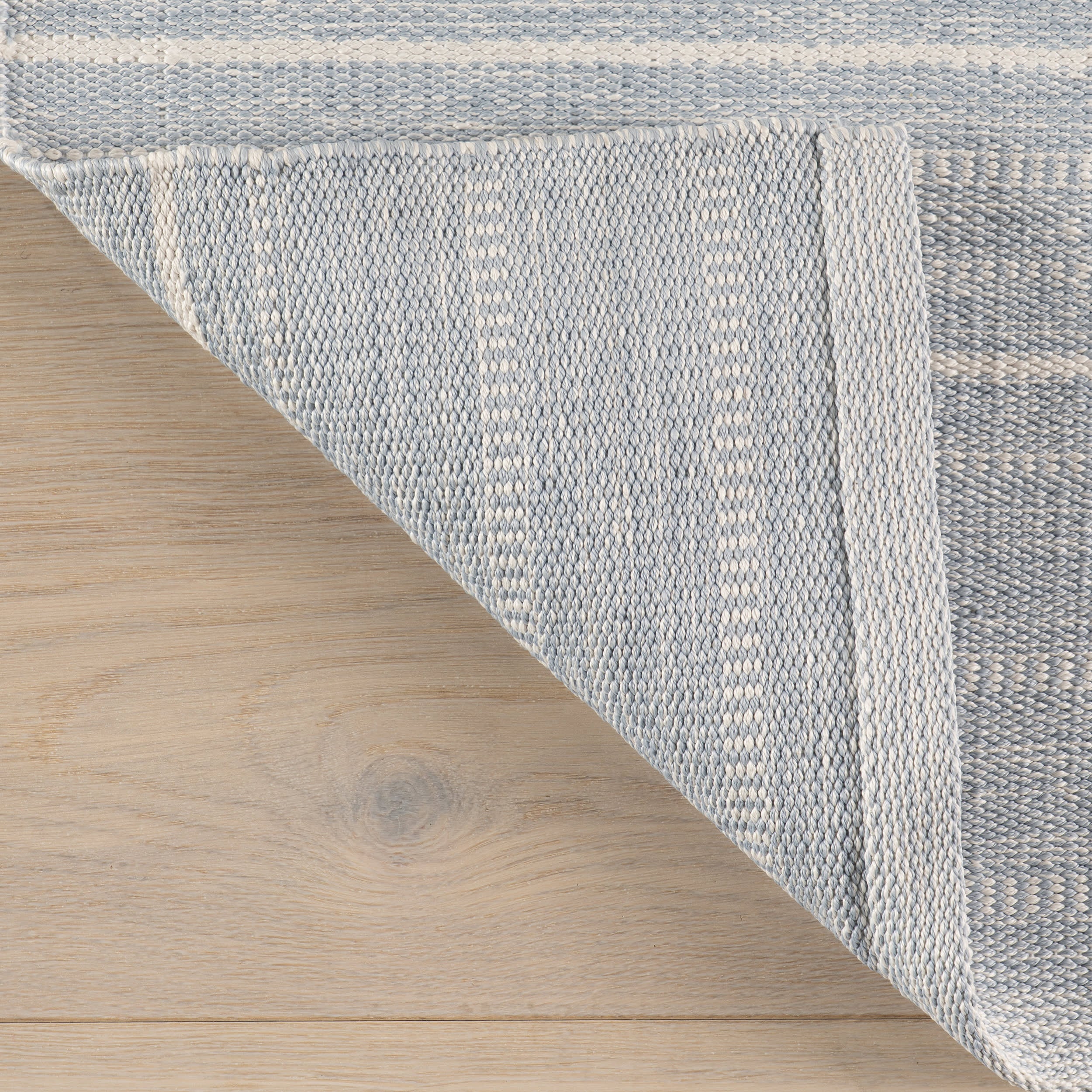 Skipper Stripe Handwoven Indoor/Outdoor Rug | Swedish Blue - Image 9