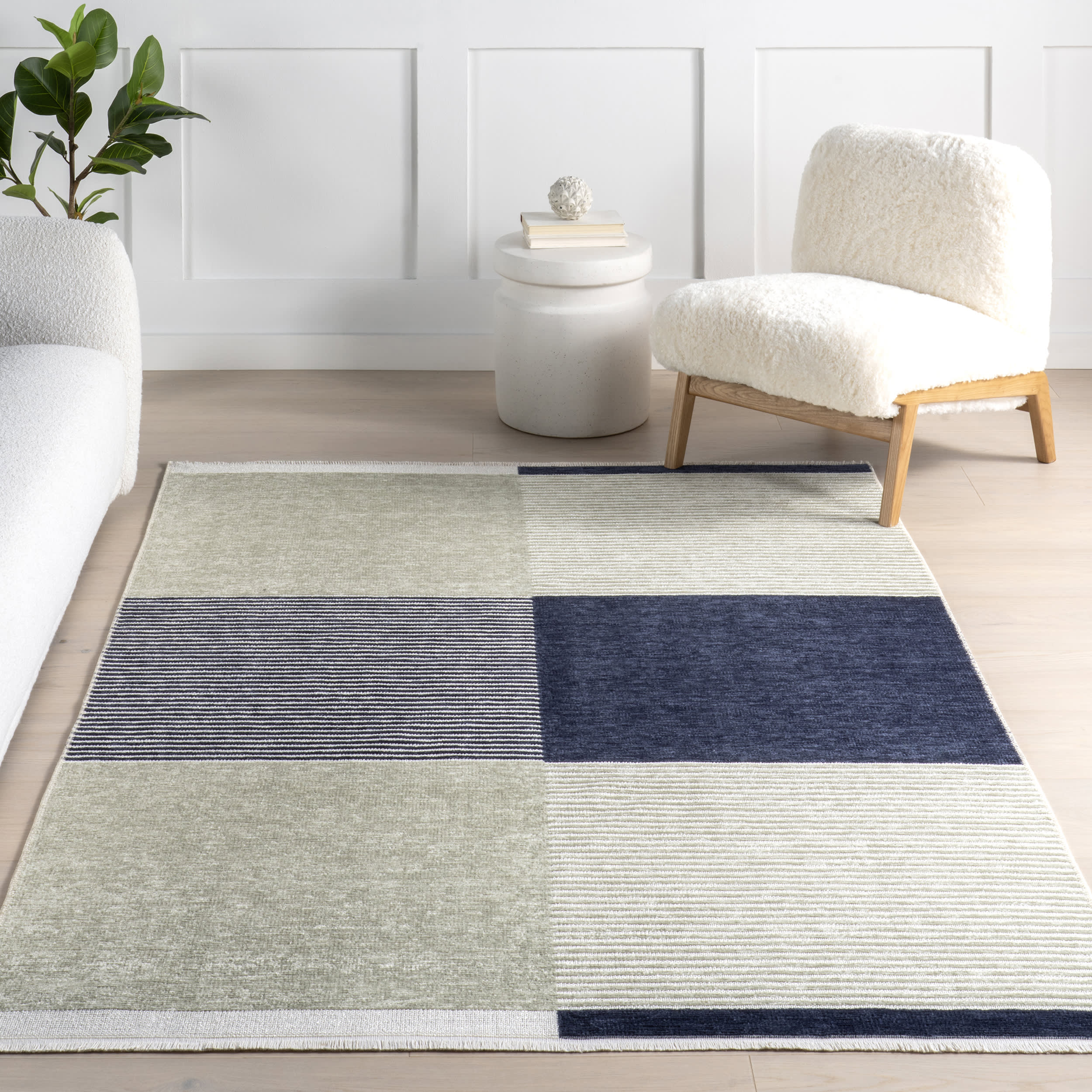 Skye Color Block Reversible Washable Rug | Multicolor - Image 6