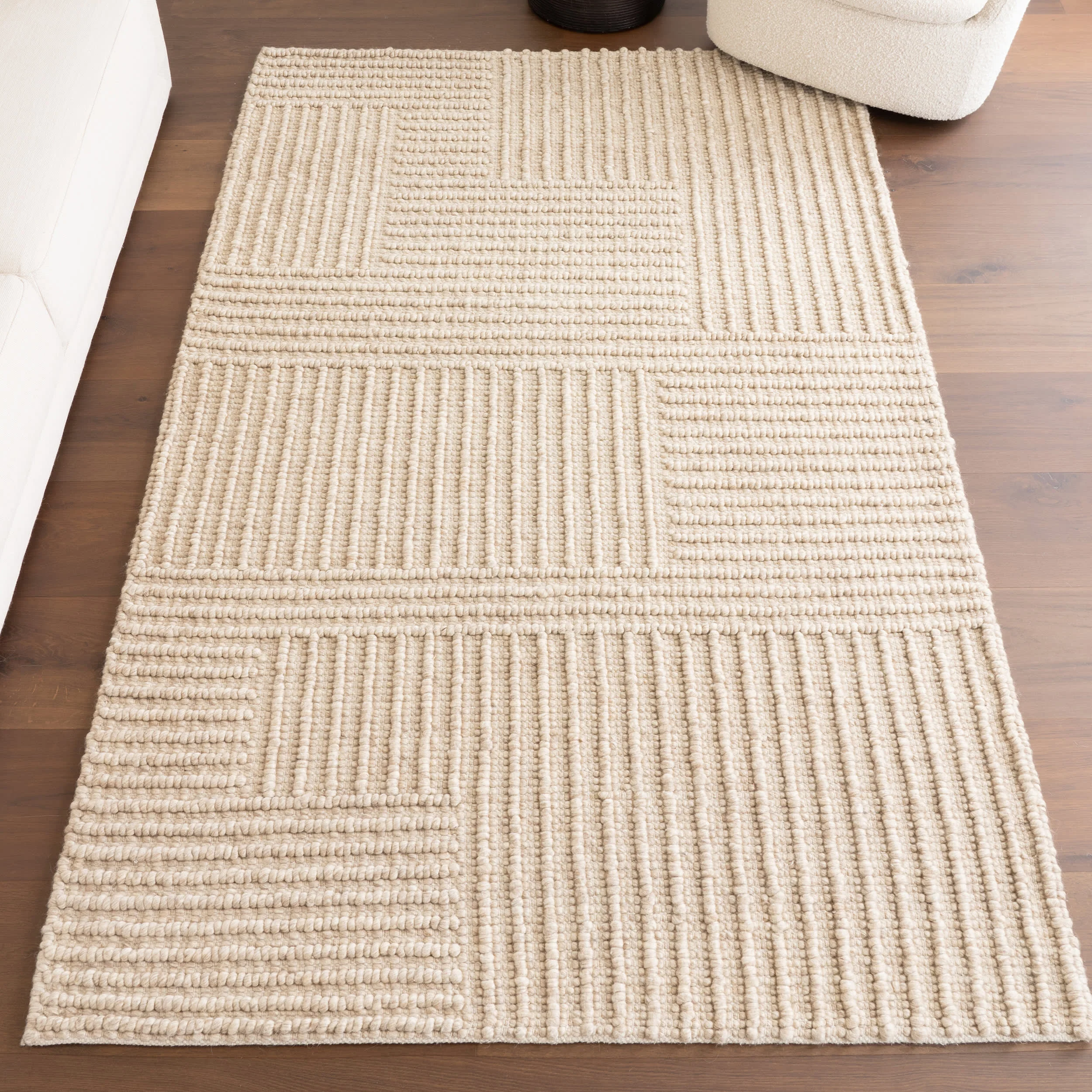 Skye Modern High-Low Rug | Beige - Image 2