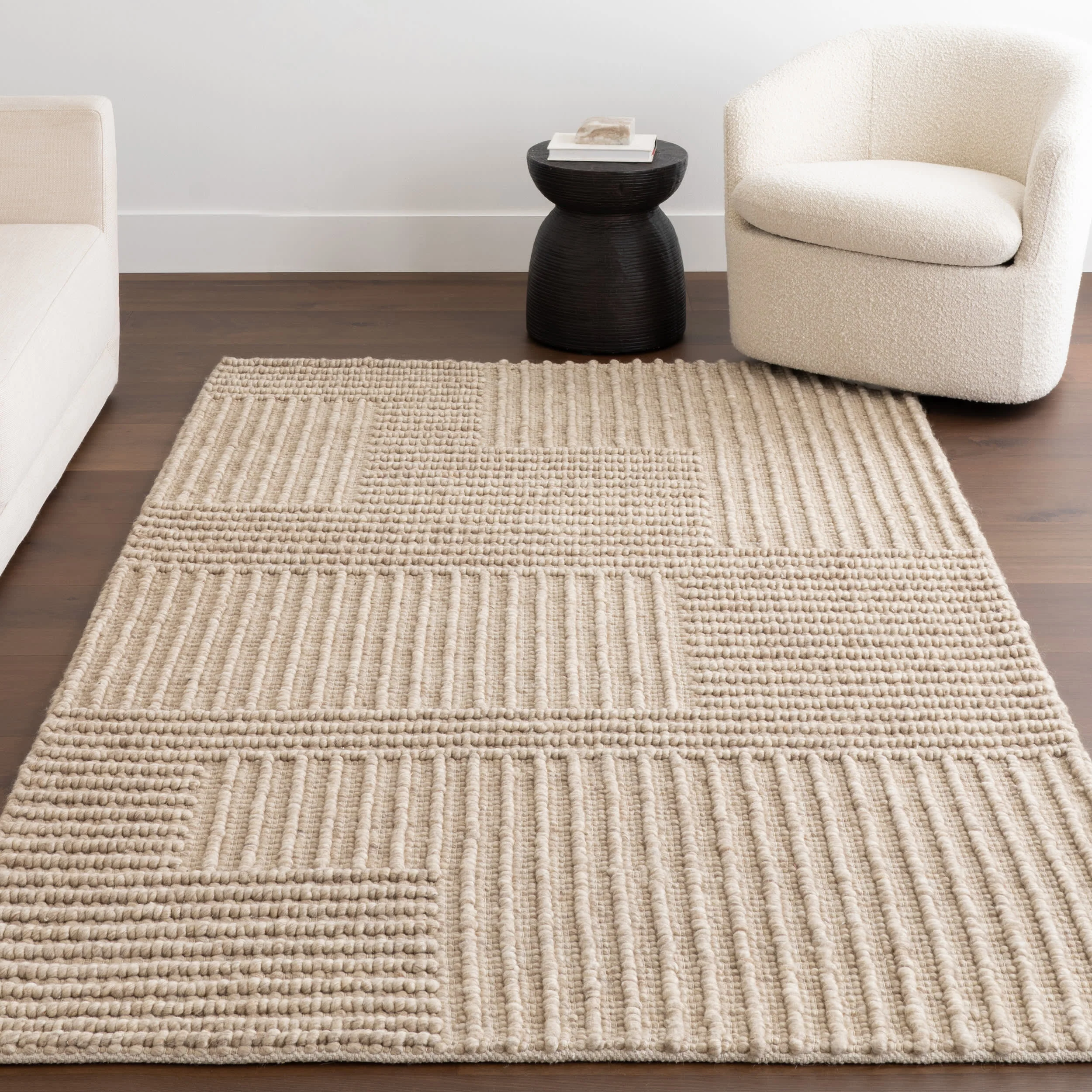 Skye Modern High-Low Rug | Beige - Image 5