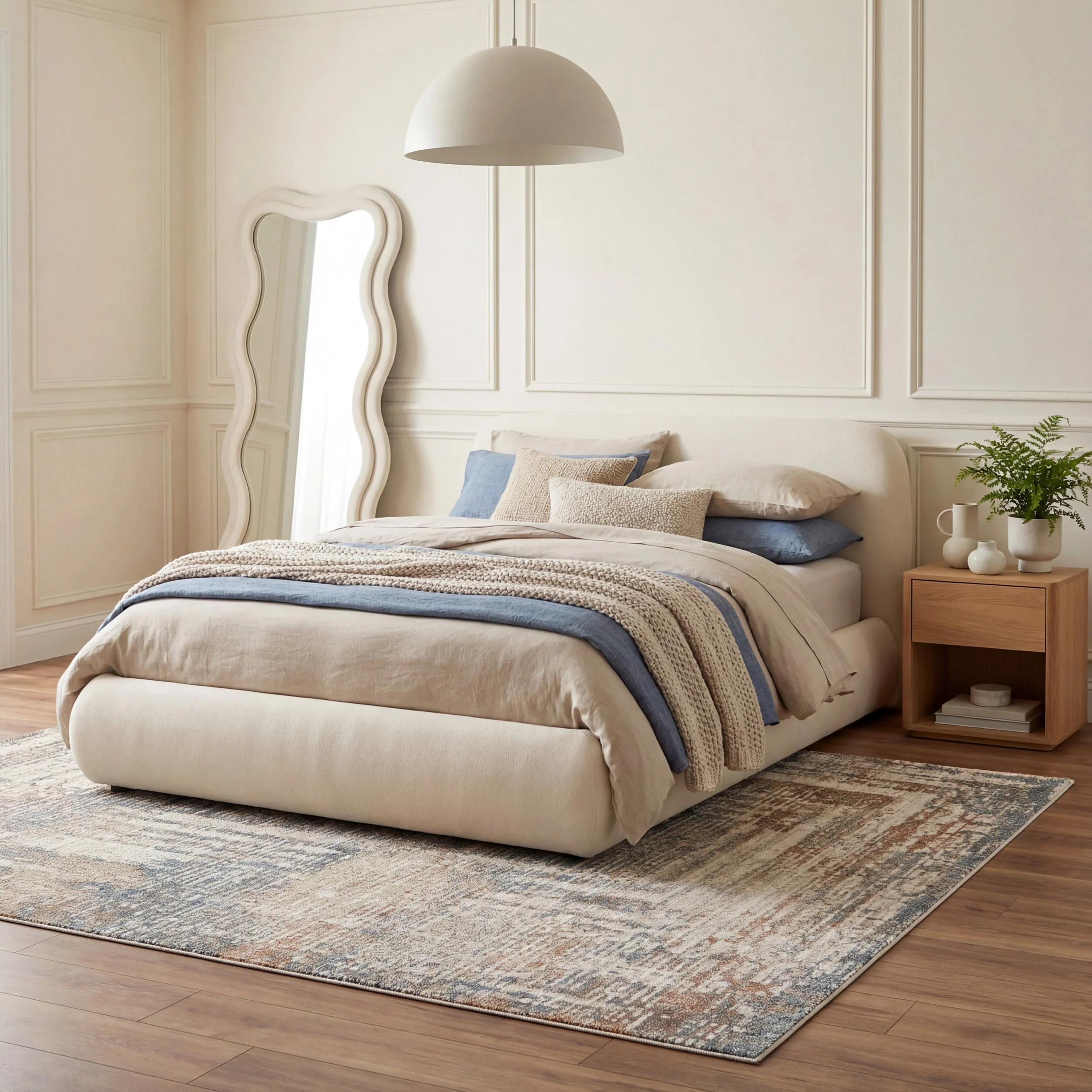 Slatewood Rustic Bordered Washable Rug | Tan - Image 10