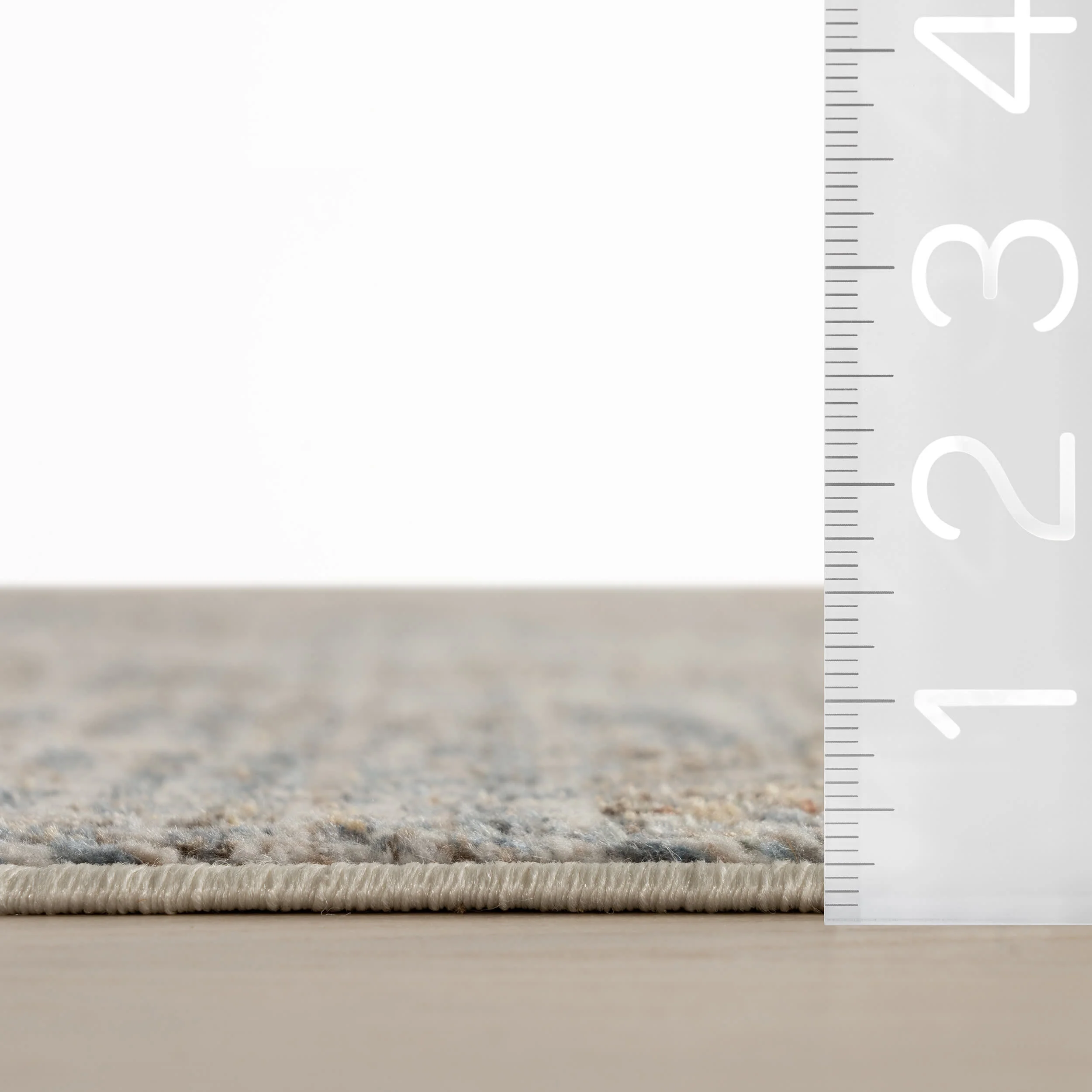Slatewood Rustic Bordered Washable Rug | Tan - Image 6