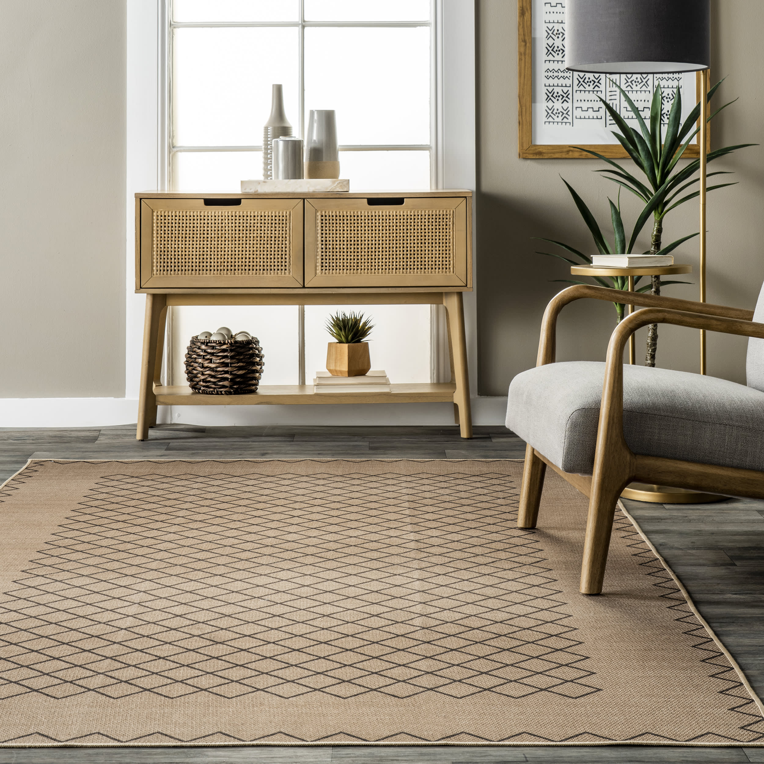Sloane Easy-Jute Washable Crosshatch Rug | Natural - Image 4