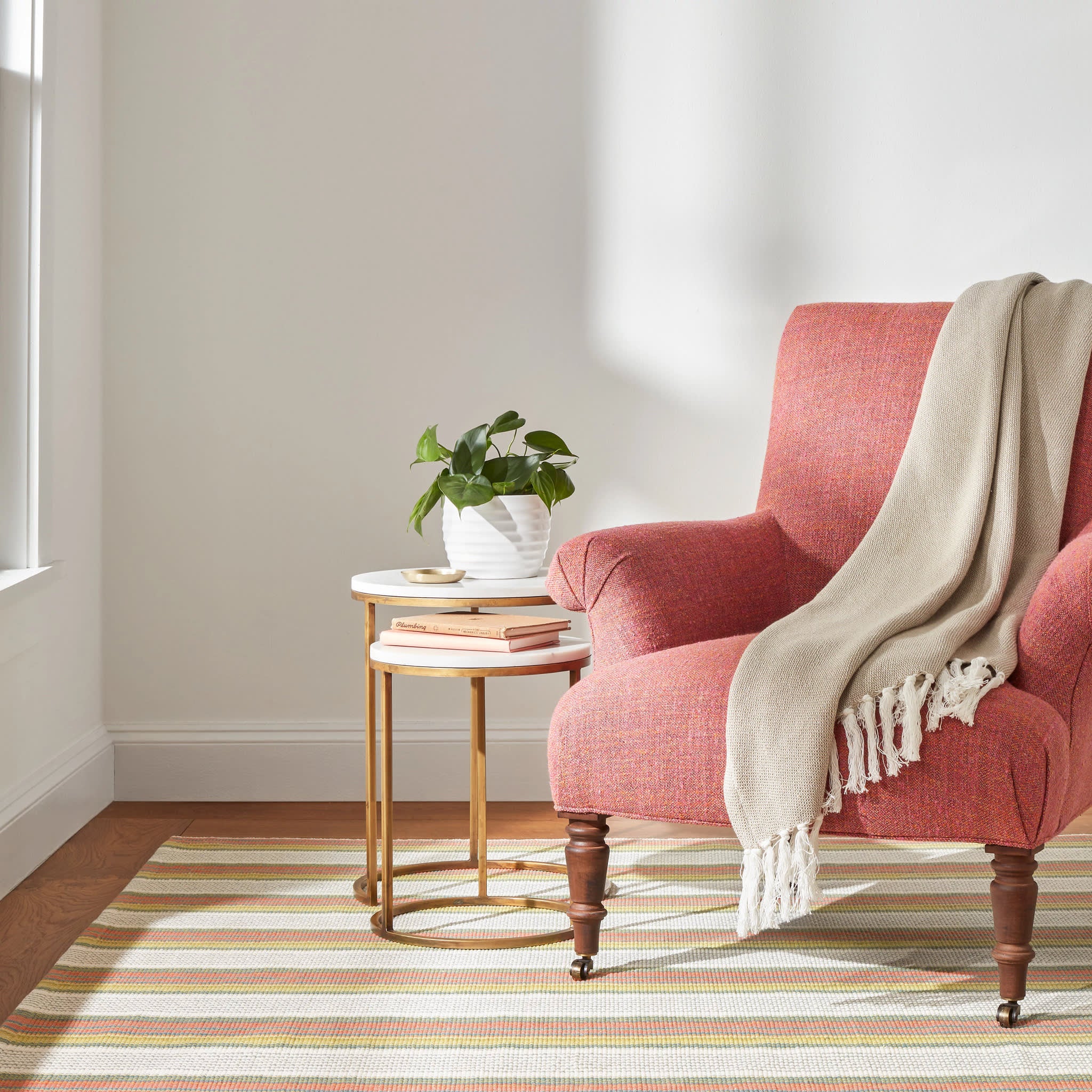Sloane Stripe Handwoven Cotton Rug | Sprout - Image 3