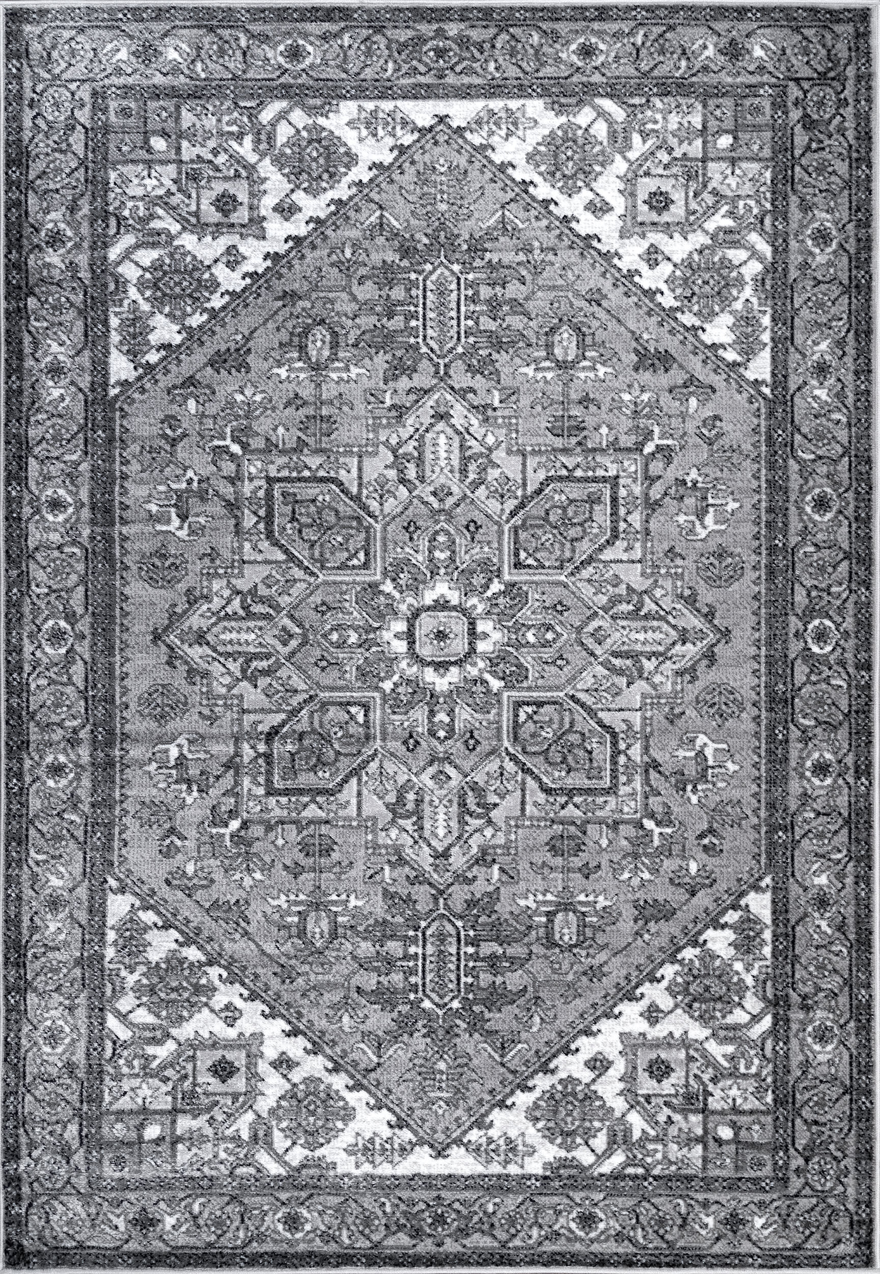 Snowflake Medallion Rug | Grey