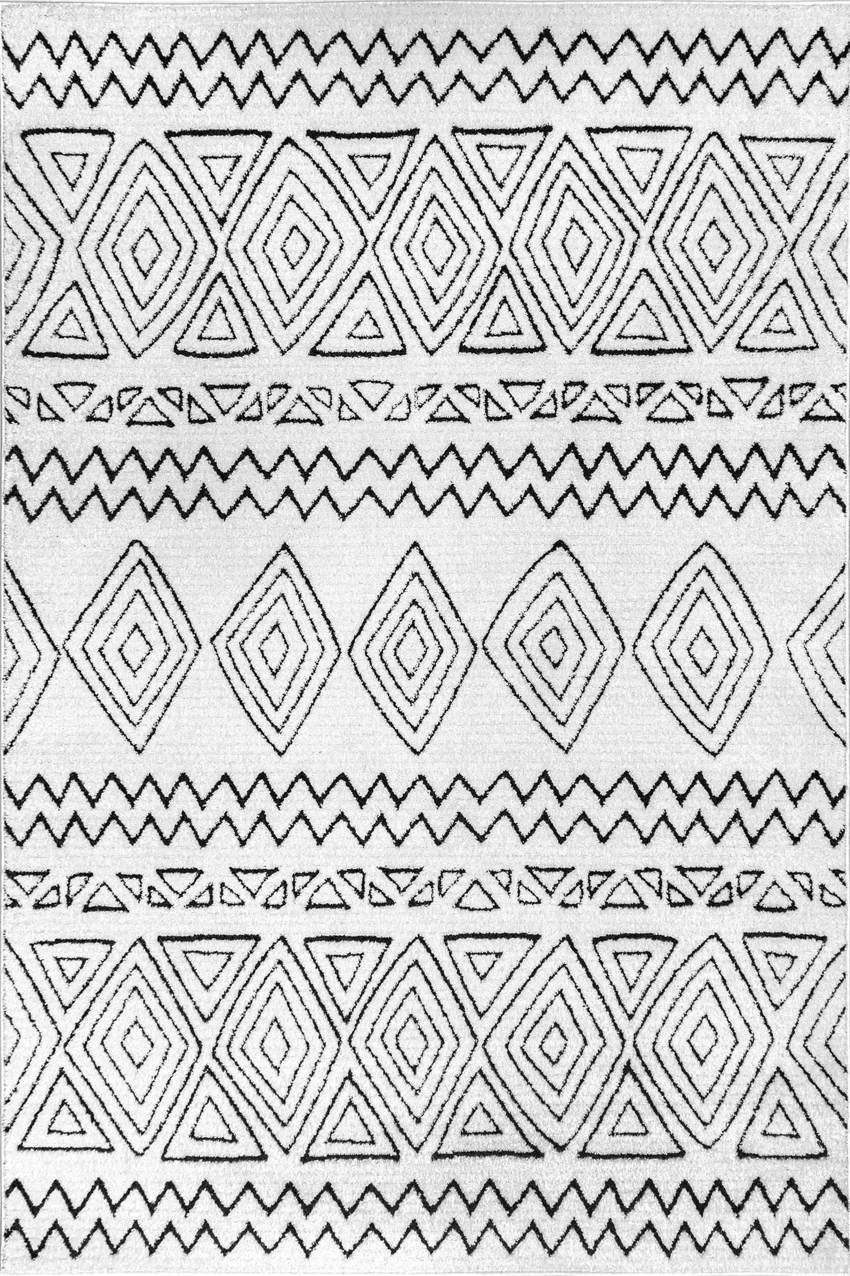 Soft Fiesta Bands Rug | Beige
