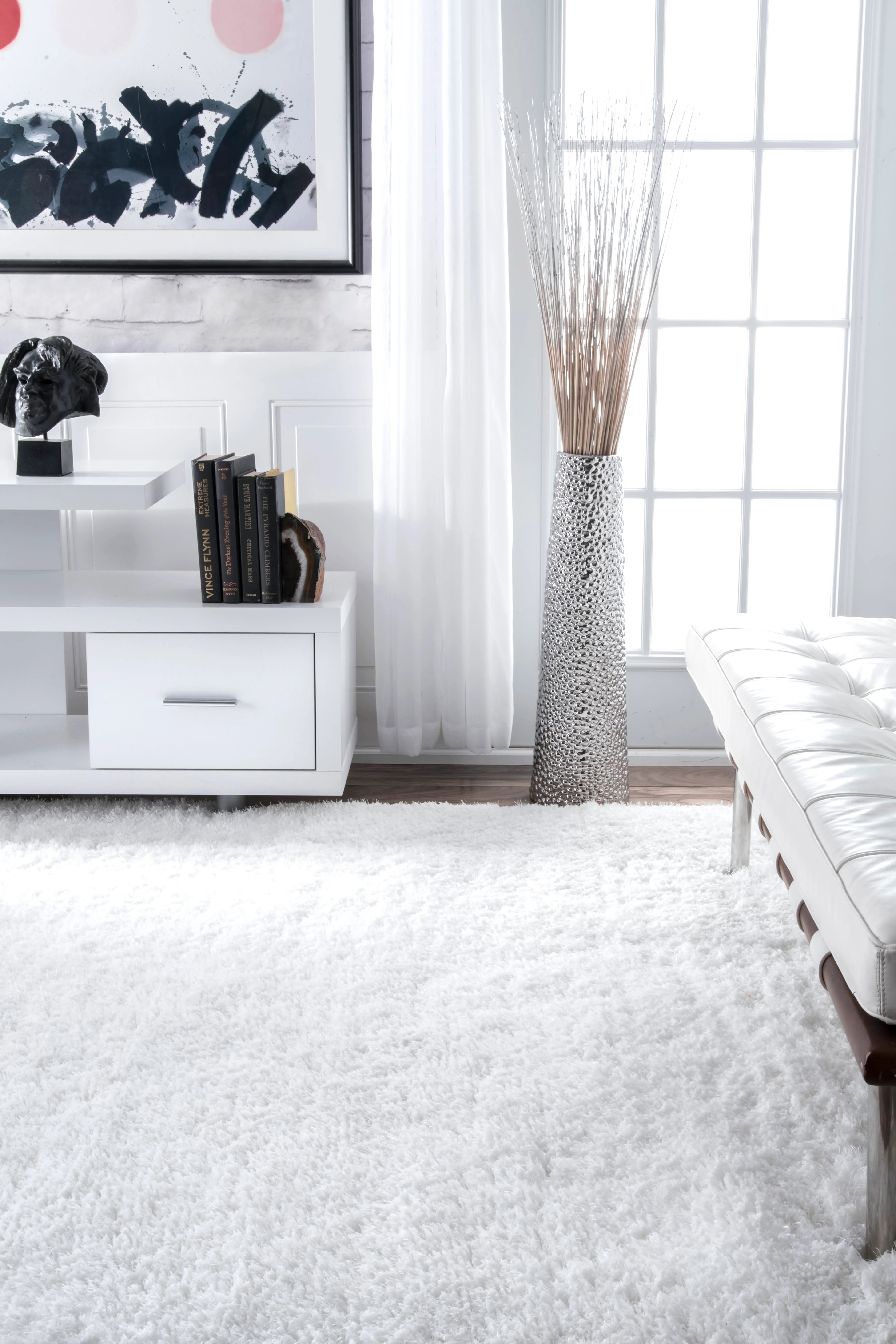 Soft Shag Rug | Snow - Image 4