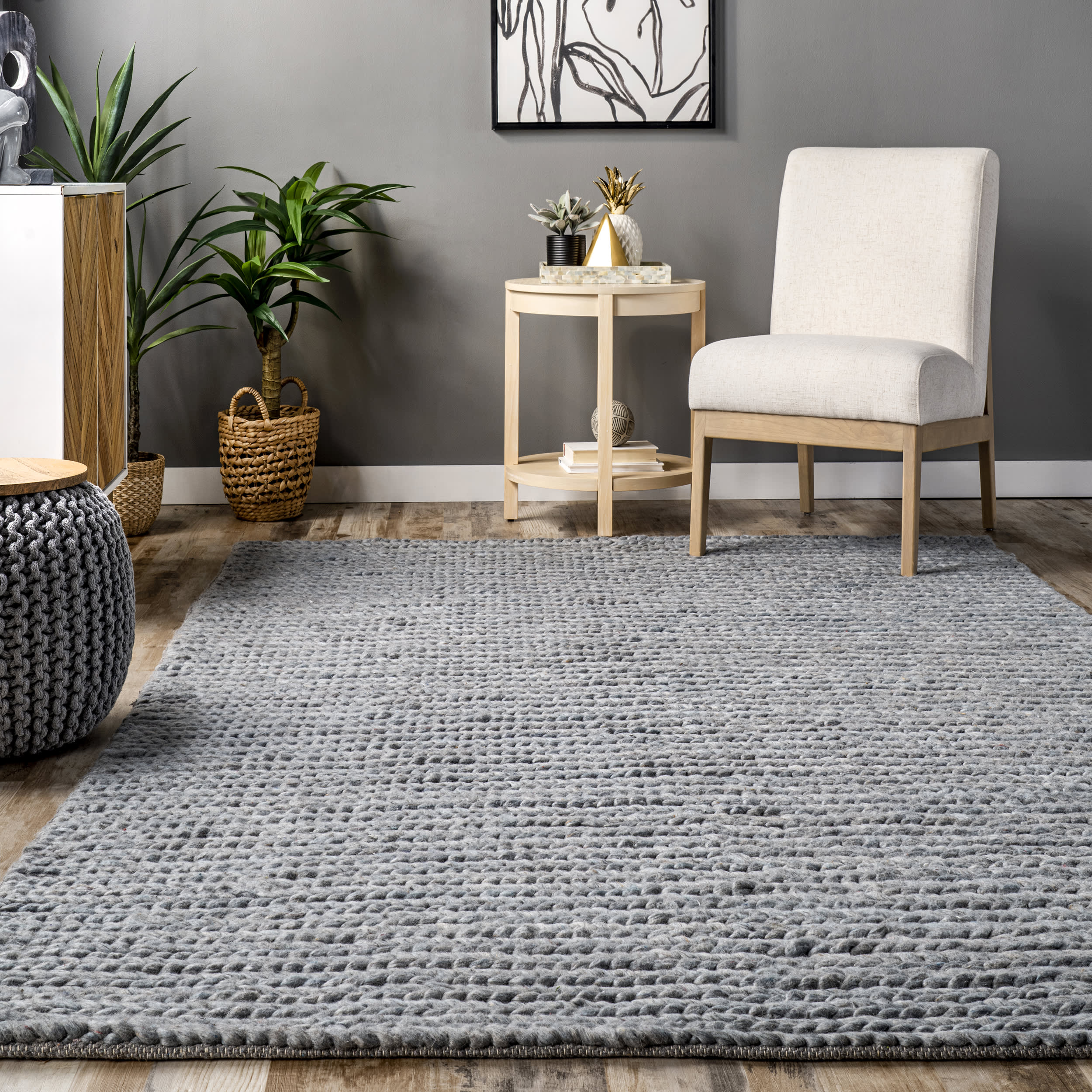 Softest Knit Wool Rug | Light Blue - Image 4