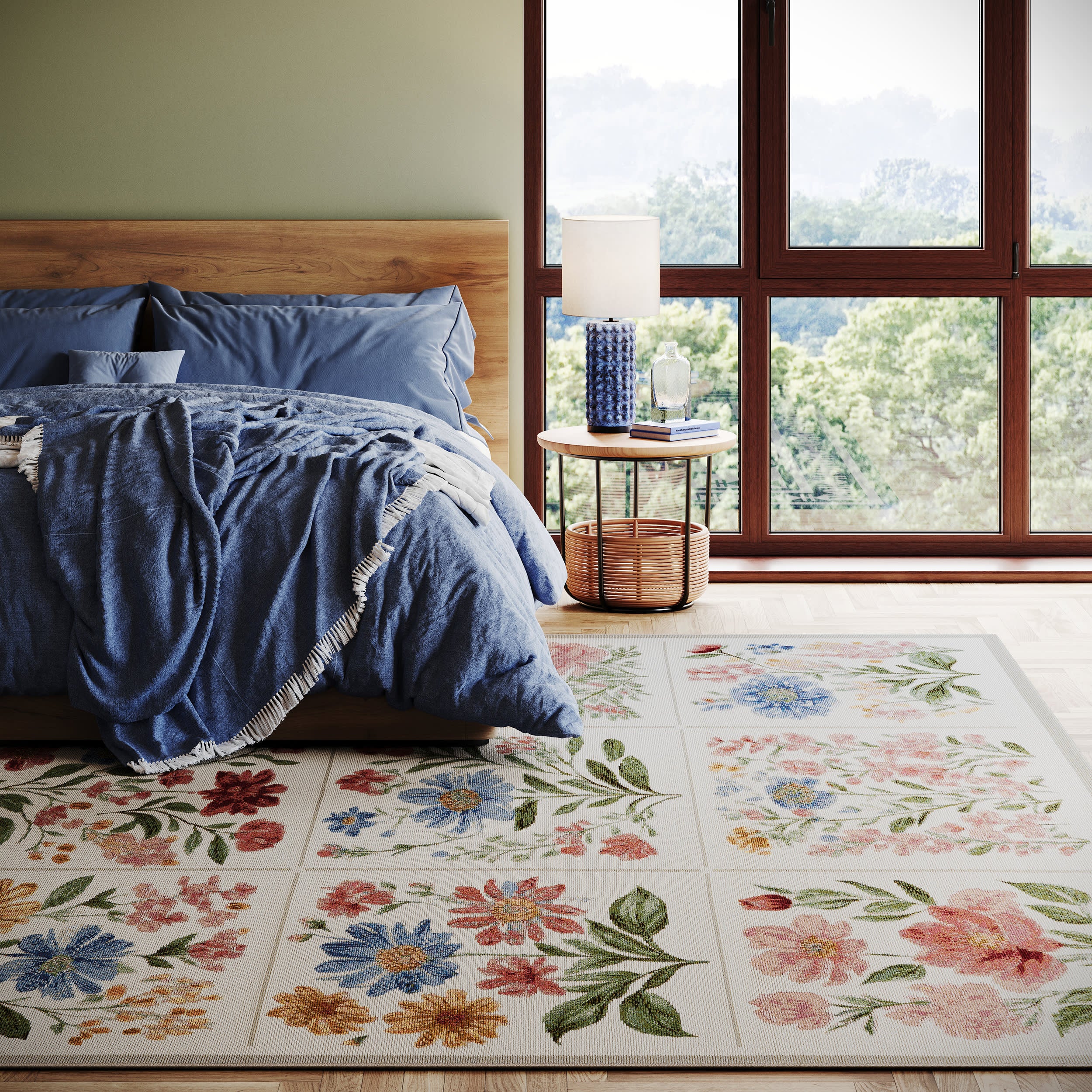 Solari Floral Indoor/Outdoor Rug | Multicolor - Image 2