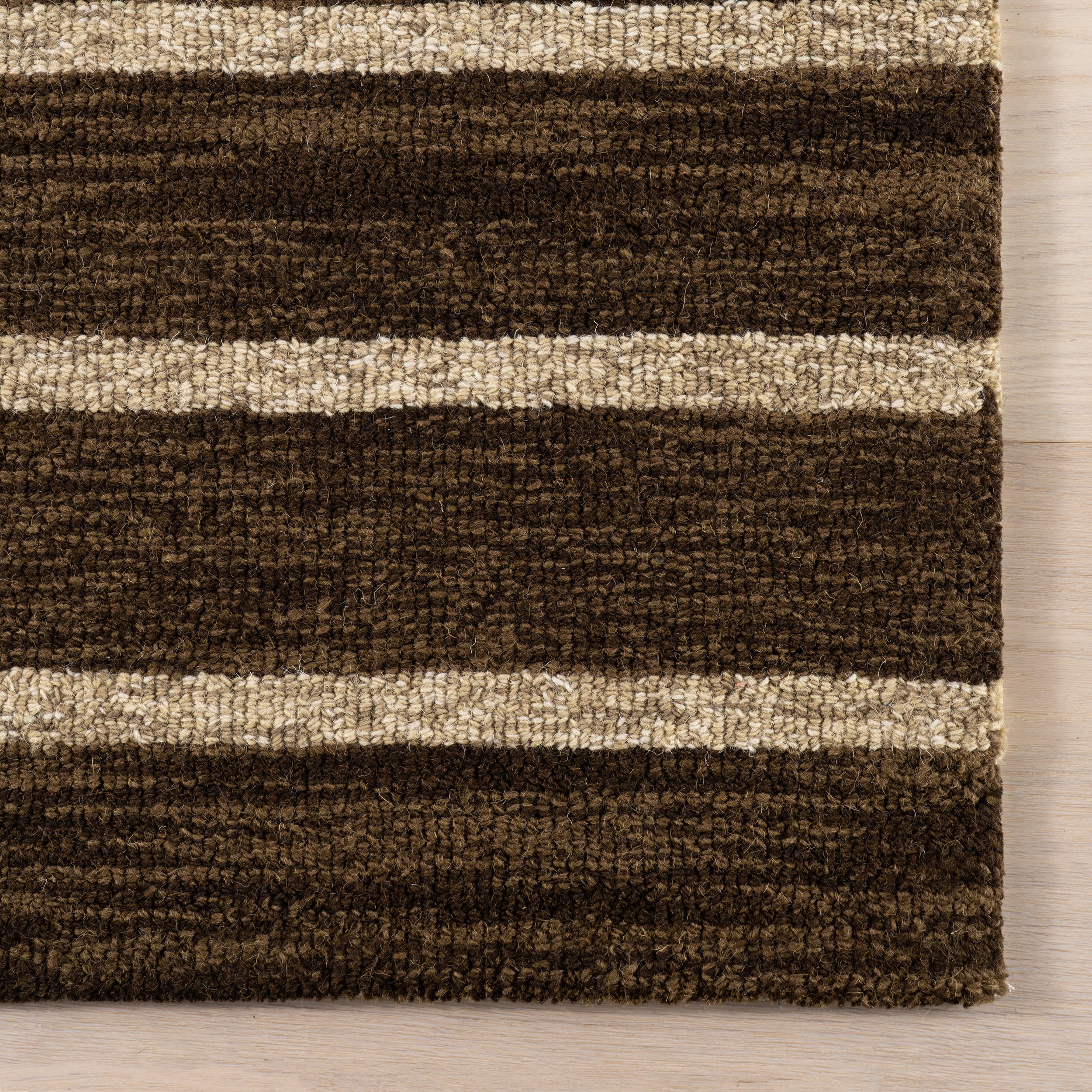 Solena Bohemian Geometric Wool Rug | Brown - Image 4