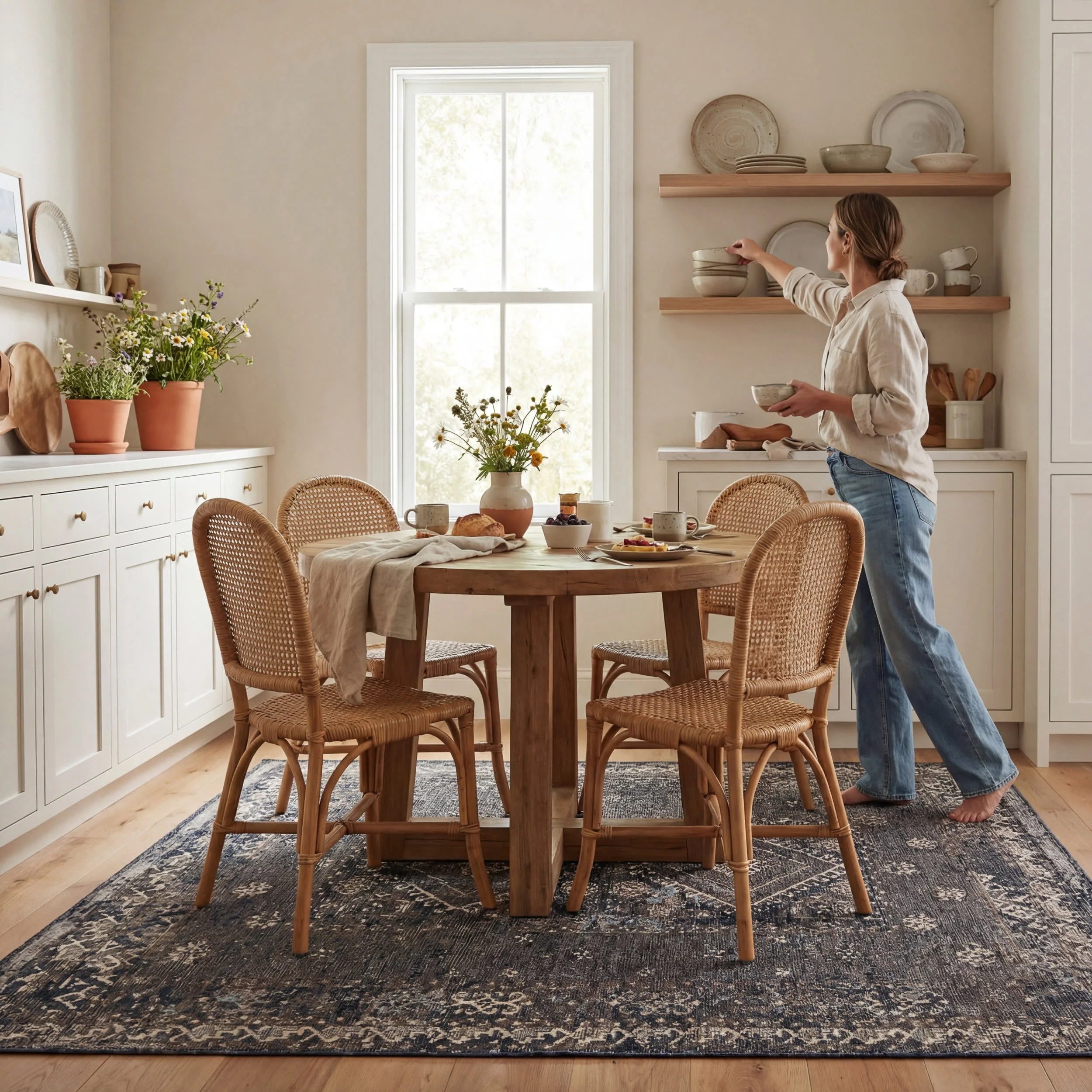 Solia Traditional Medallion Indoor/Outdoor Rug | Navy - Image 7
