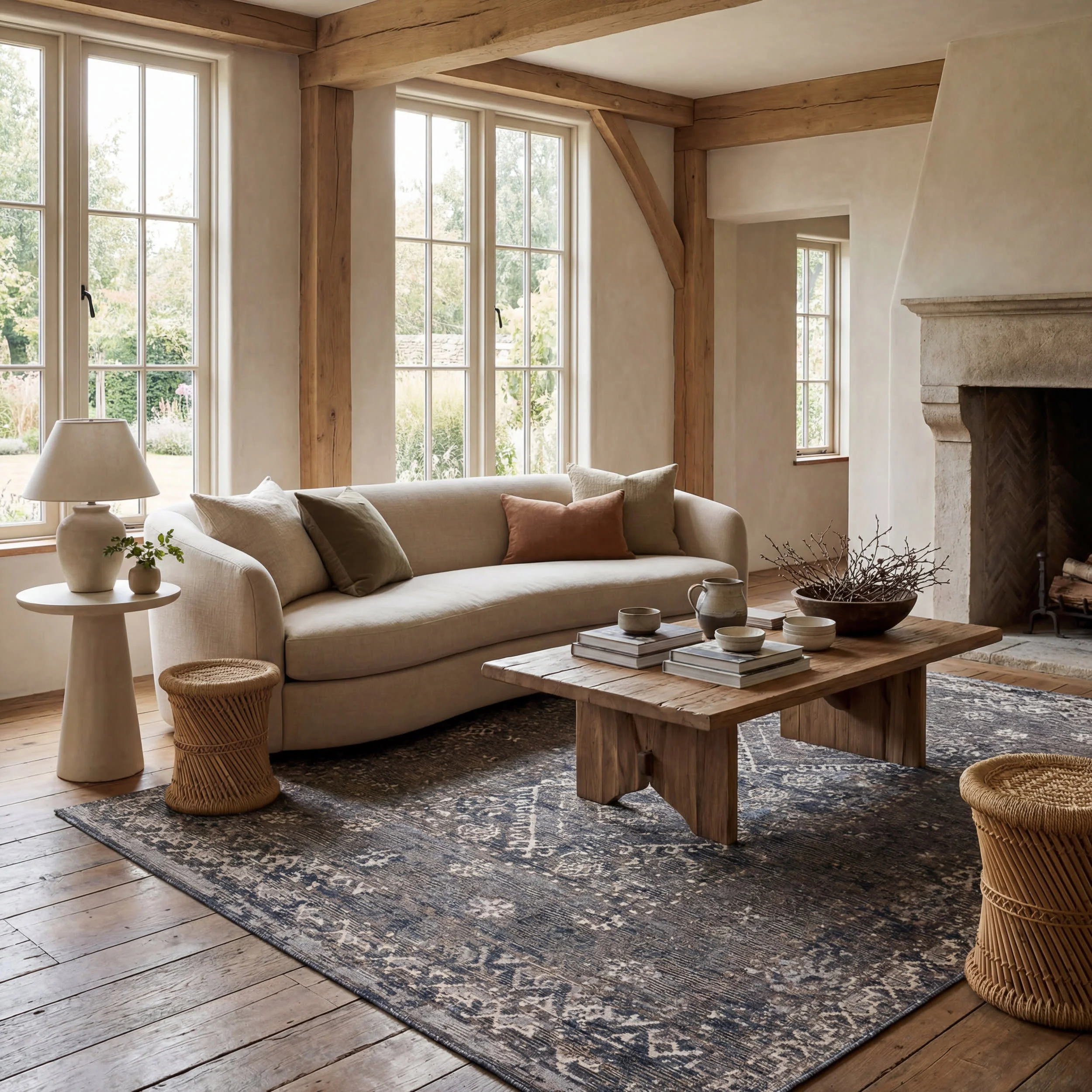 Solia Traditional Medallion Indoor/Outdoor Rug | Navy - Image 9