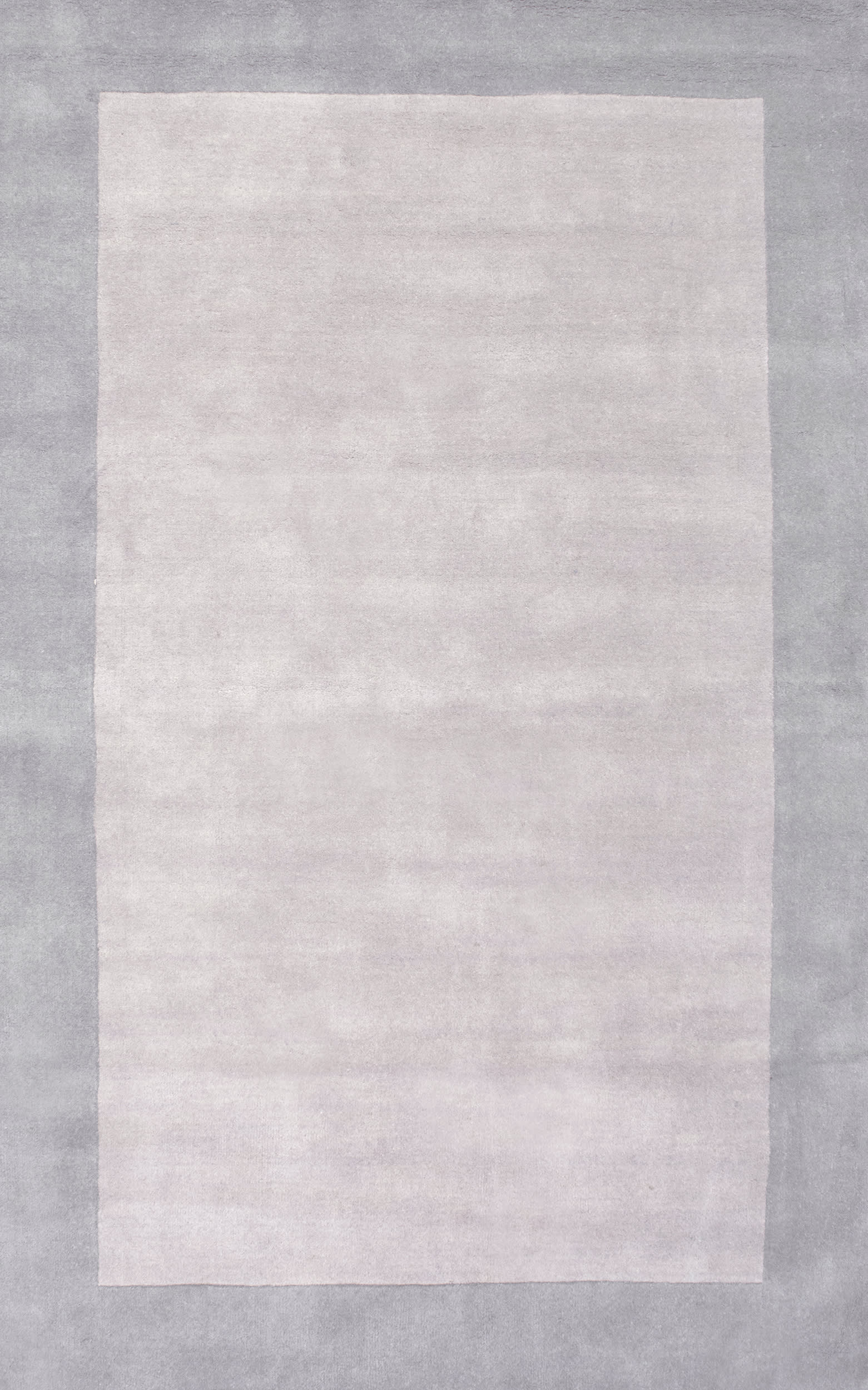 Solid Border Rug | Grey