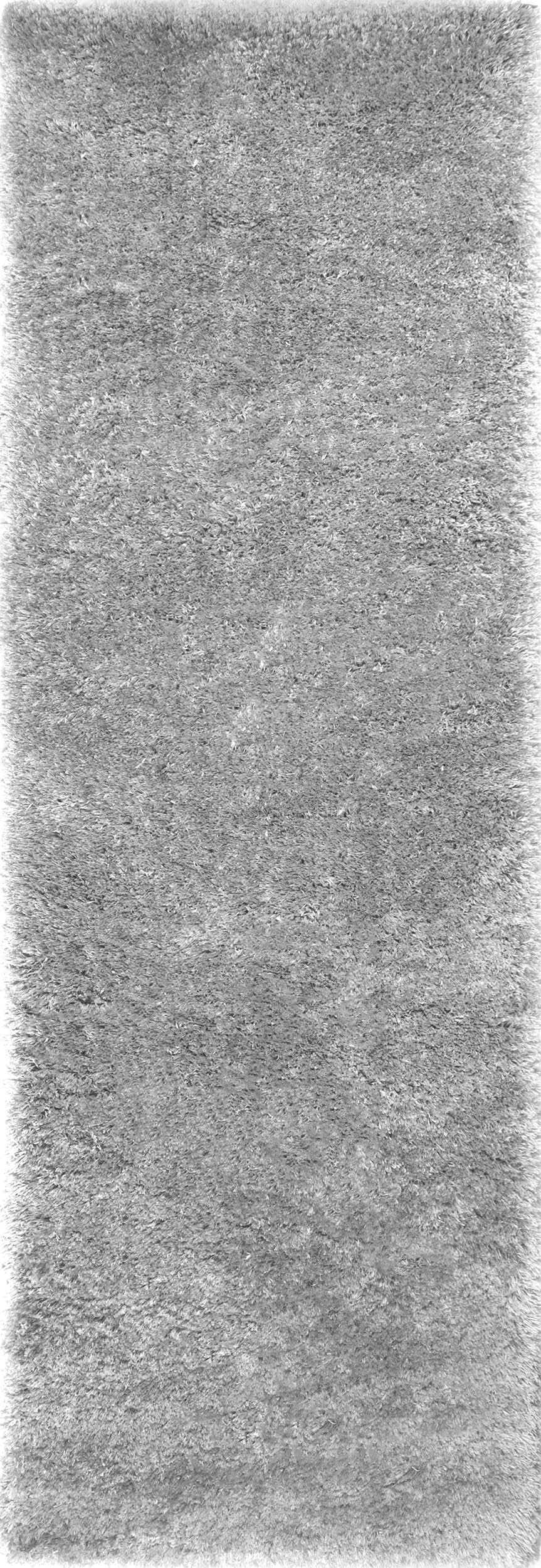 Solid Fluffy Rug | Silver