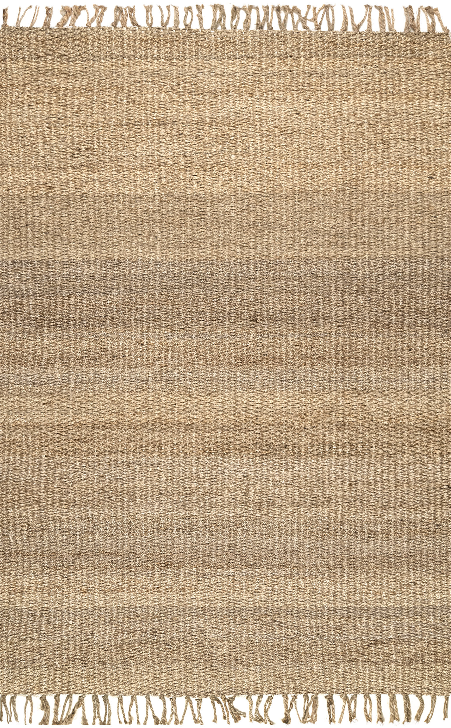 Solid Jute Tassel Rug | Tan
