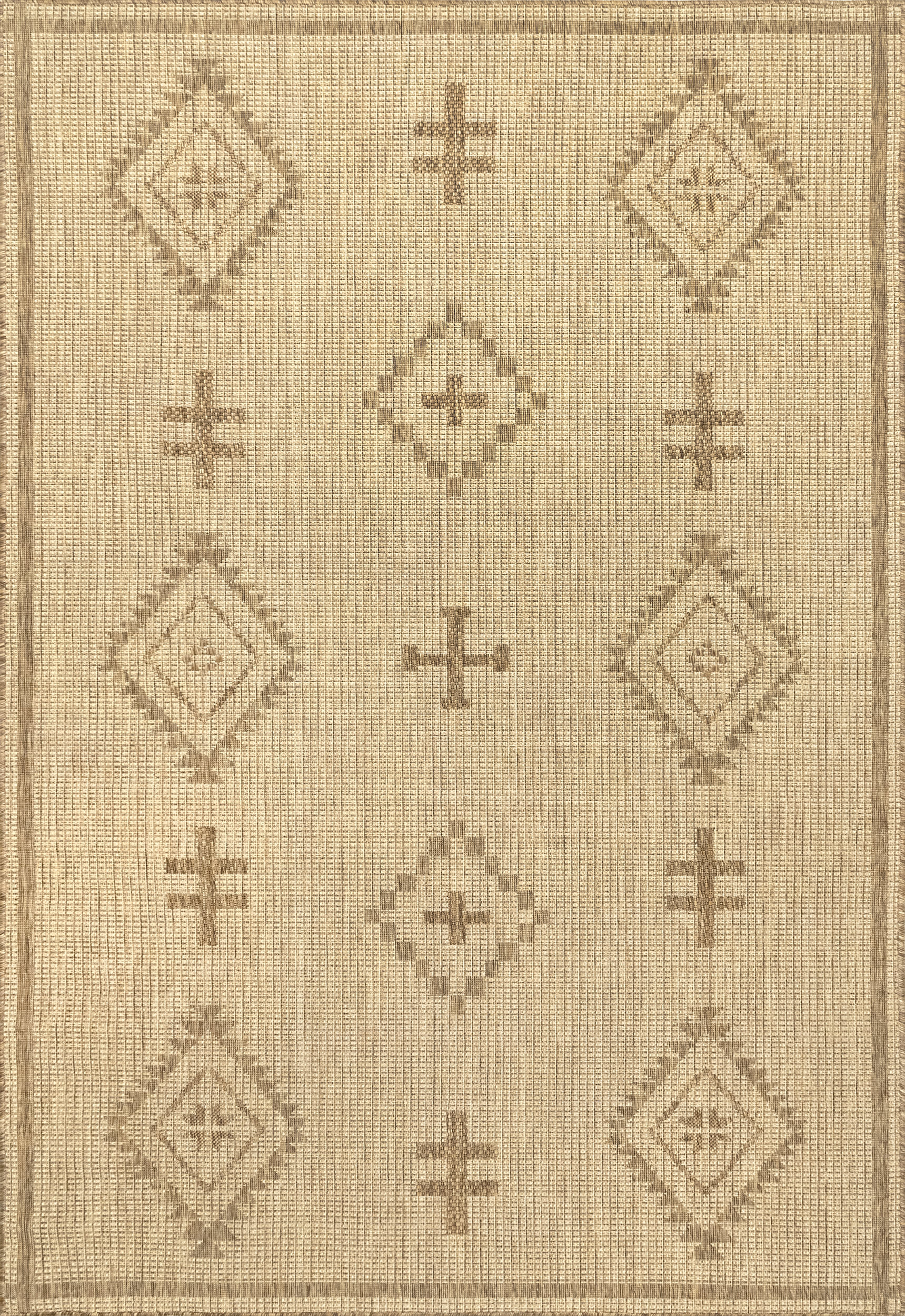 Sonia Geometric Indoor/Outdoor Rug | Beige