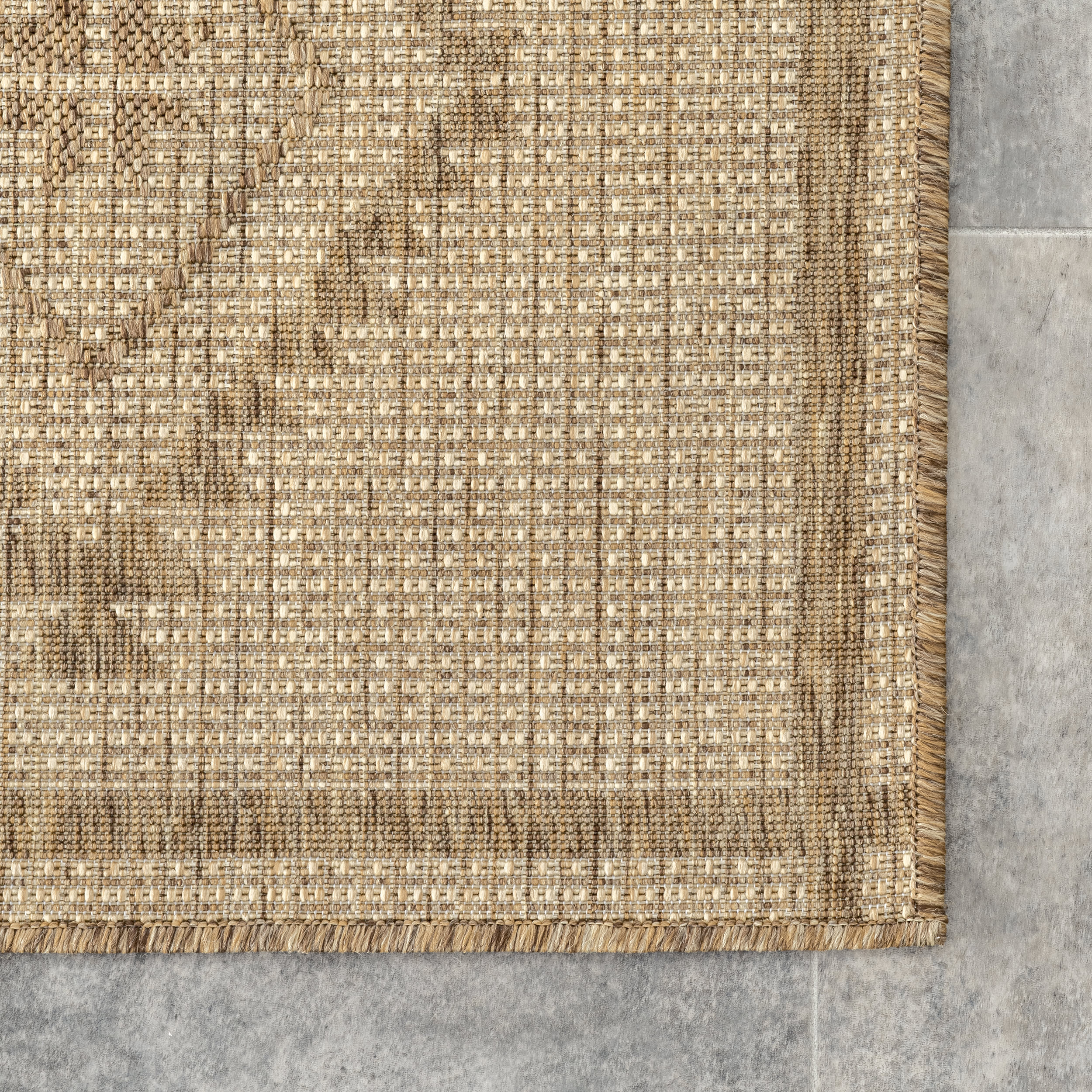 Sonia Geometric Indoor/Outdoor Rug | Beige - Image 3